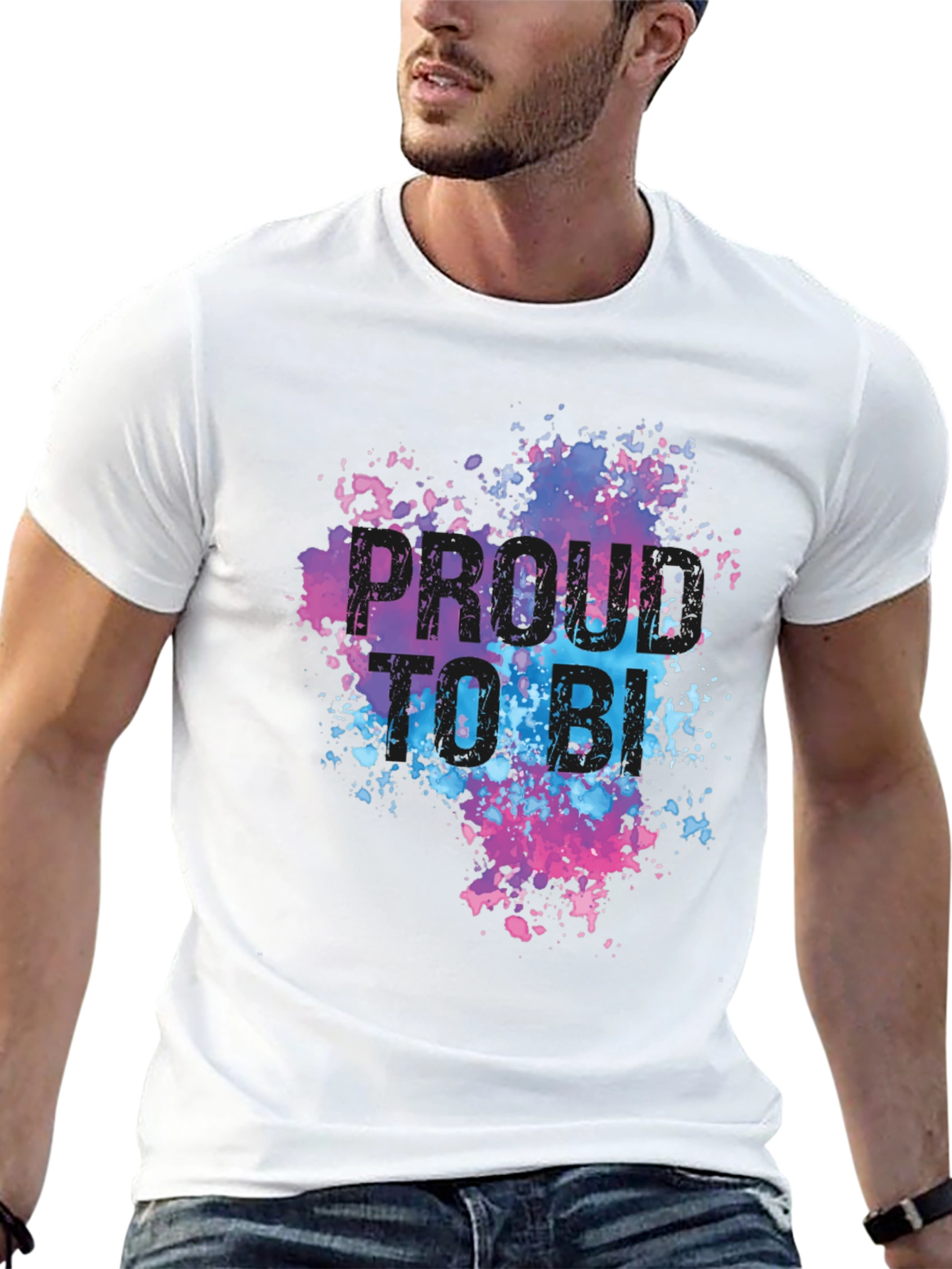Black Proud to be BI T-Shirt view 13
