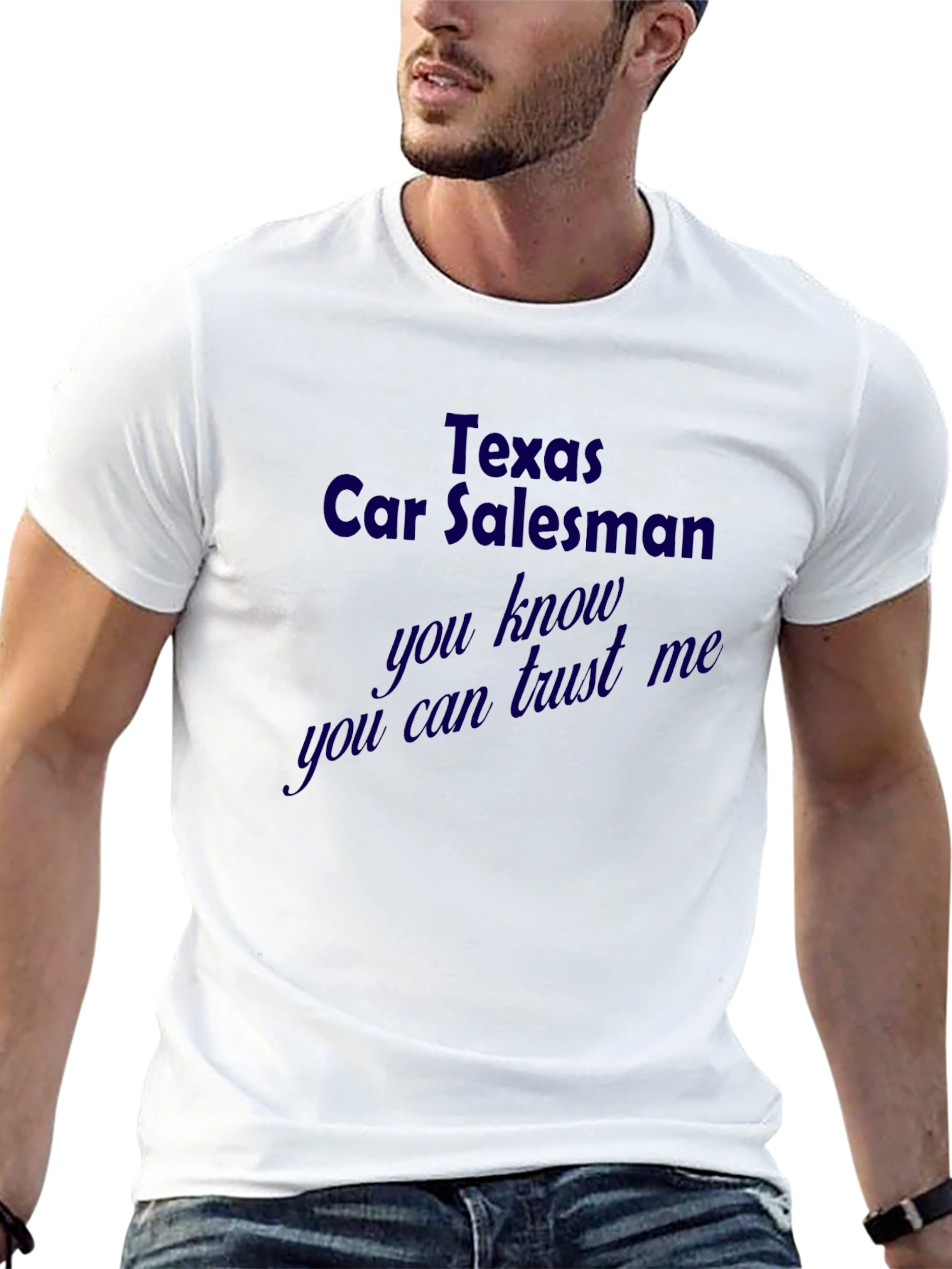 Black Texas Car Salesman Novelty Graphic Tee view 13