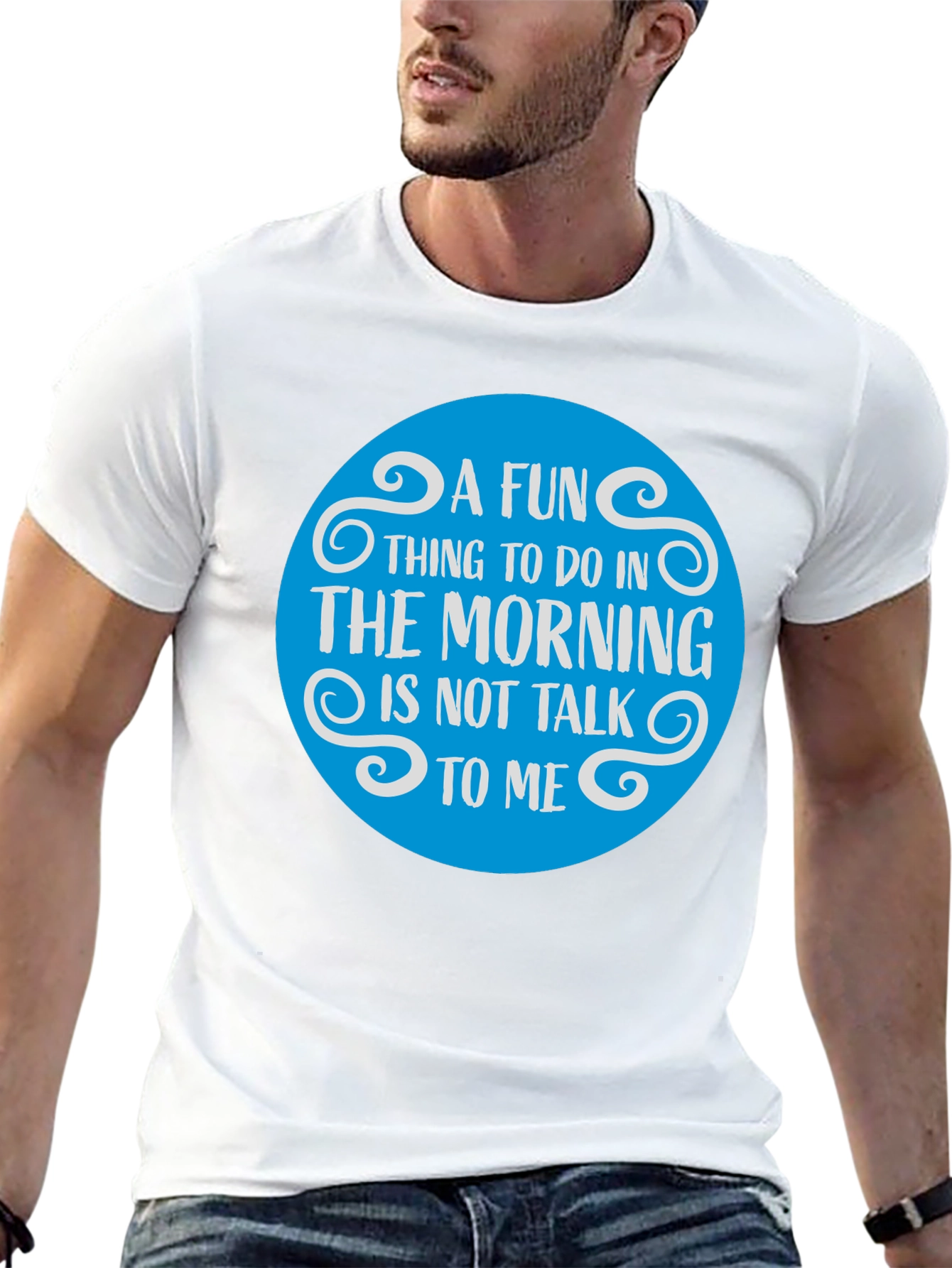 Black Funny Morning T-Shirt - "Do Not Talk To Me" view 13