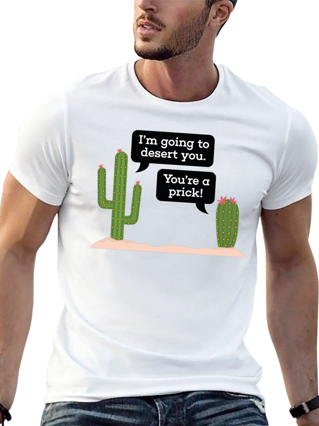 Black Desert You Cactus Graphic T-Shirt view 13