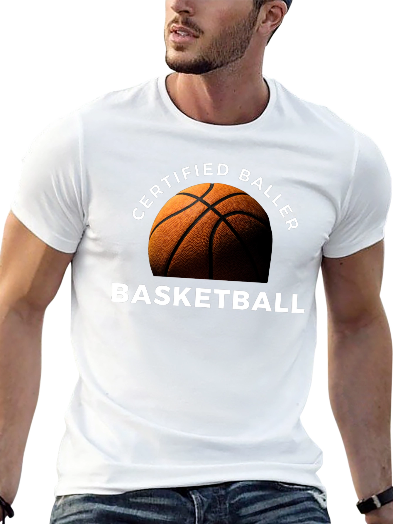 Black Certified Baller Basketball Graphic T-Shirt view 13