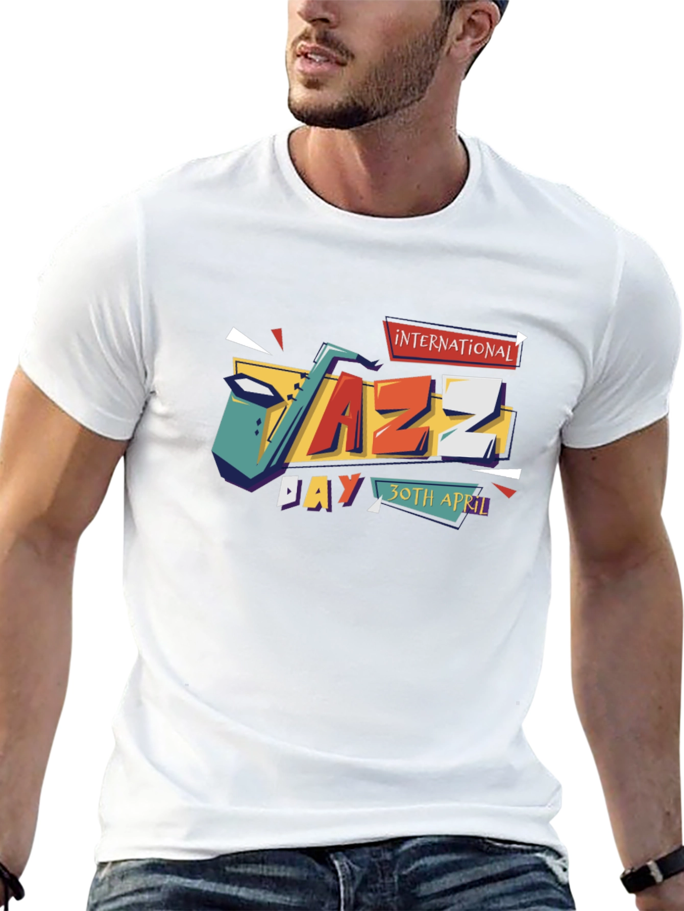 Black International Jazz Day Black T-Shirt view 13