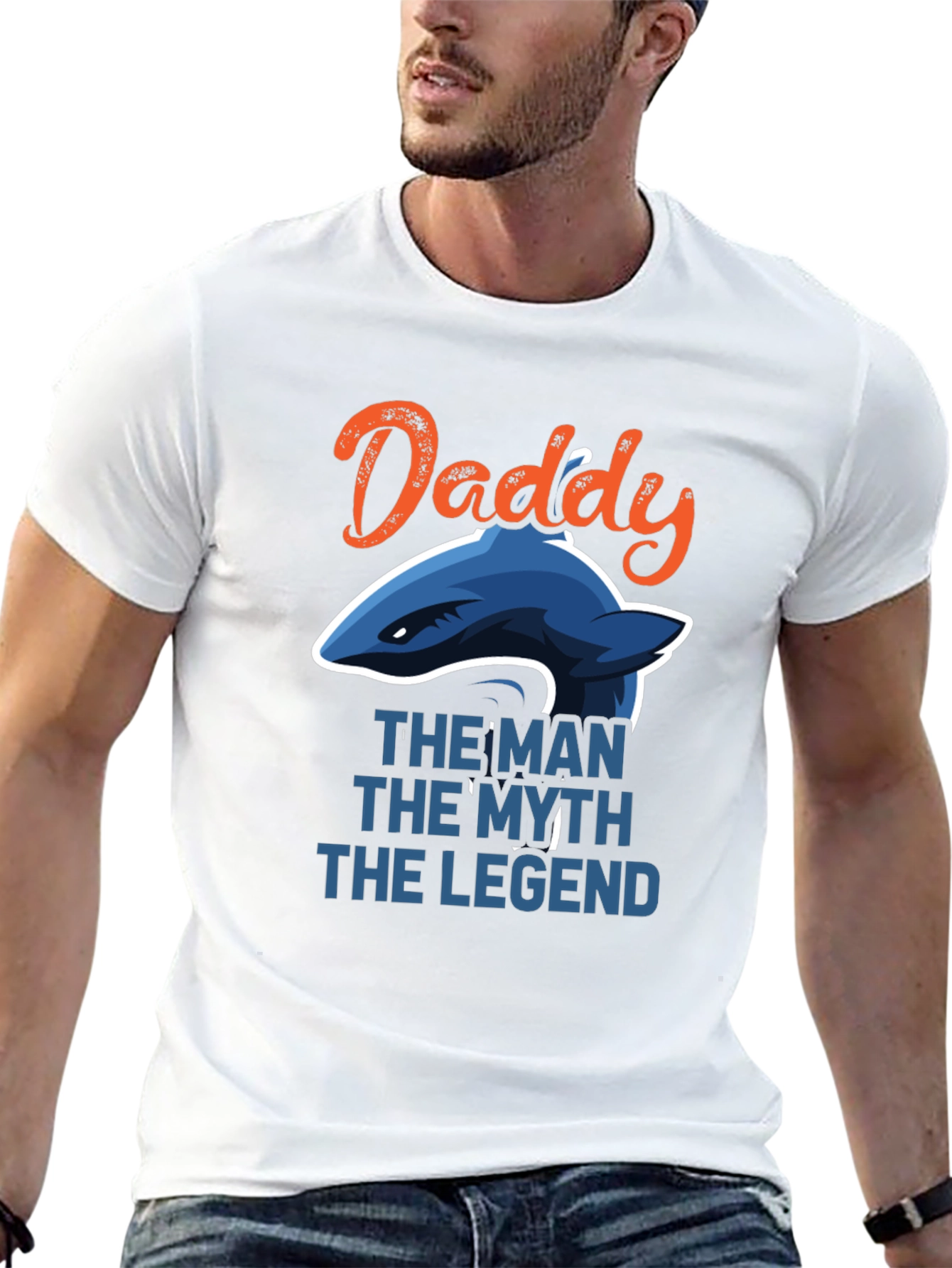 Black Daddy Shark Graphic T-Shirt view 13