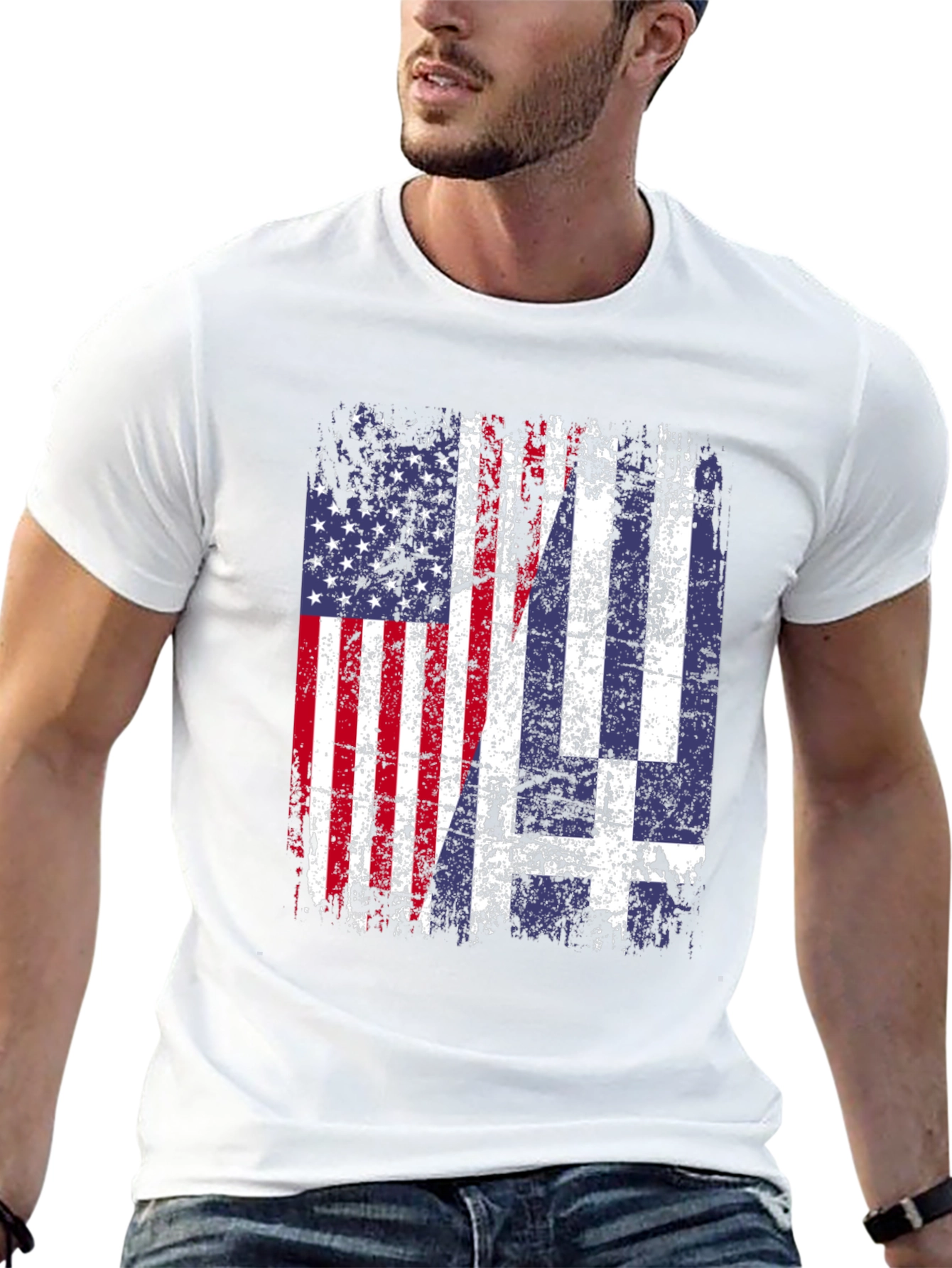 Black USA & Greece Flag T-Shirt view 13