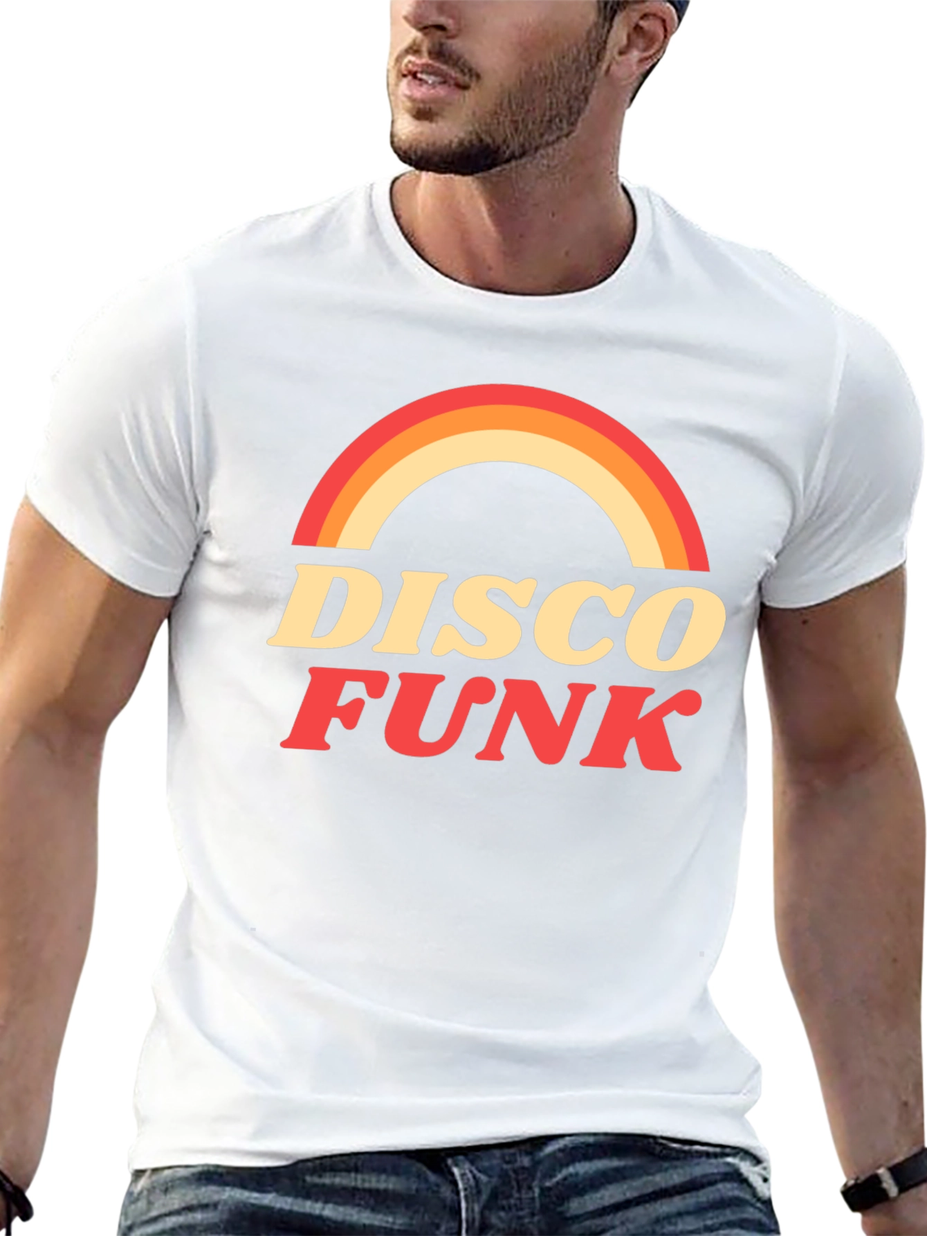 Black Retro Disco Funk Graphic T-Shirt view 13