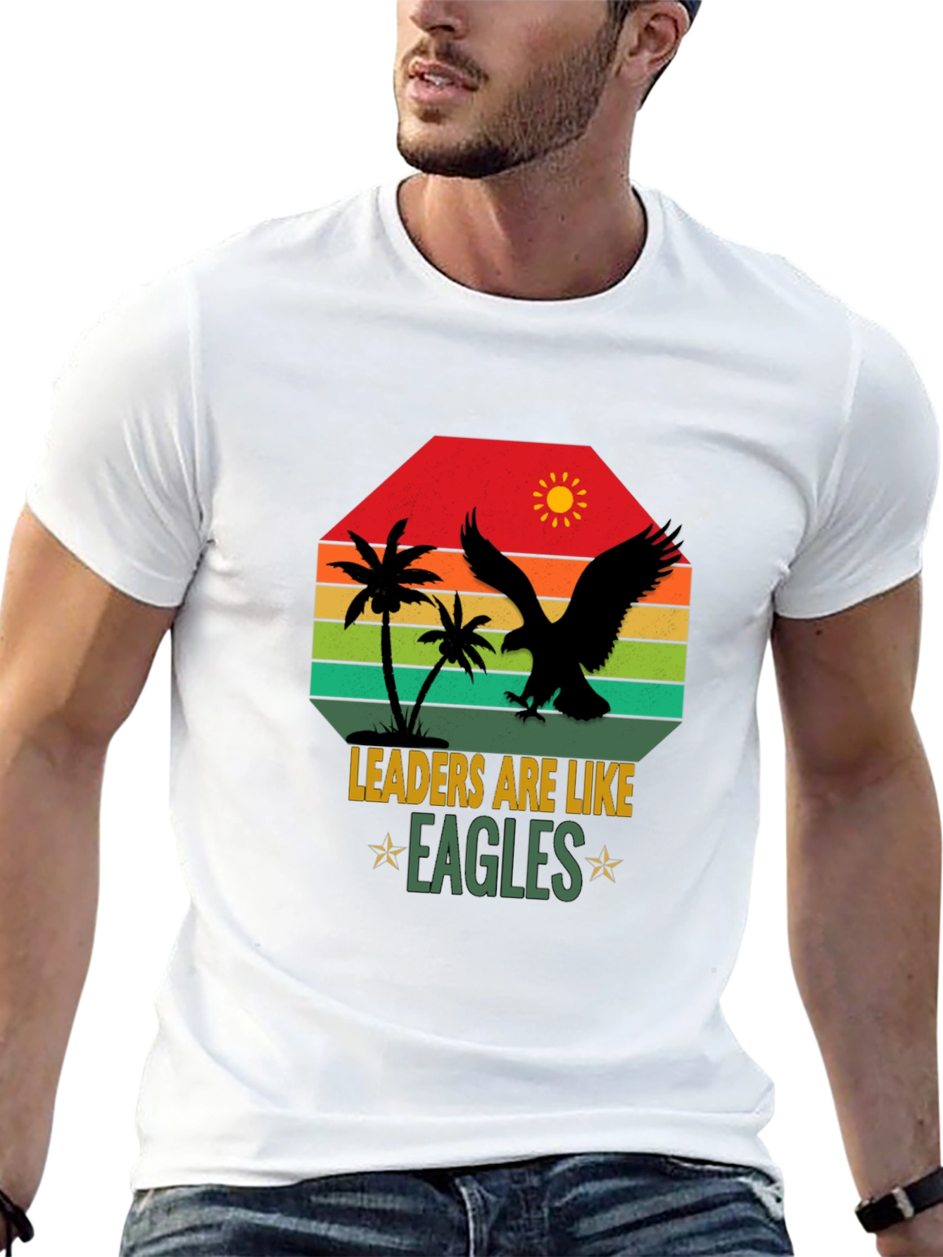 Black Leaders are Like Eagles Graphic T-Shirt view 13
