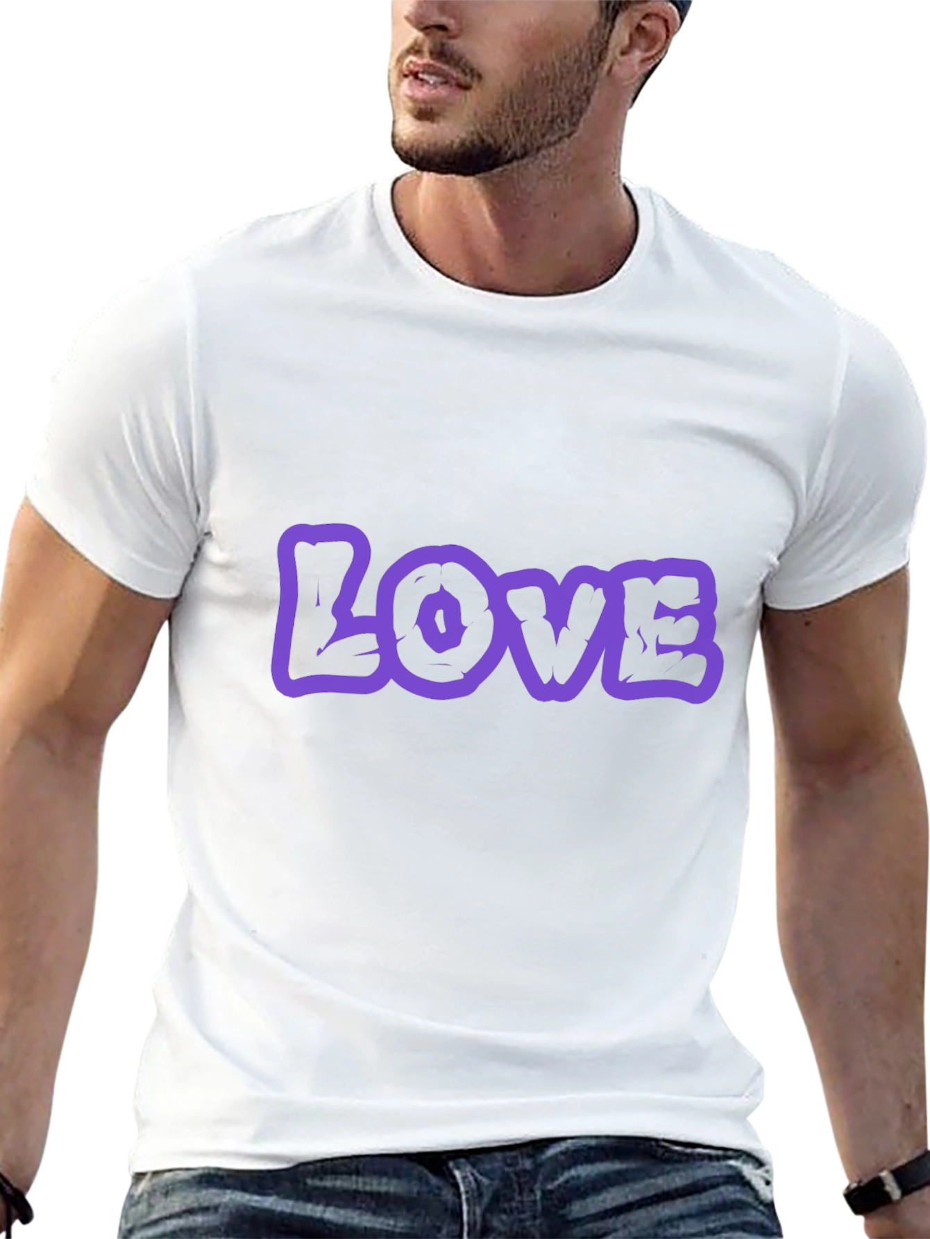 Black Love Graphic T-Shirt - Black Casual Tee view 13