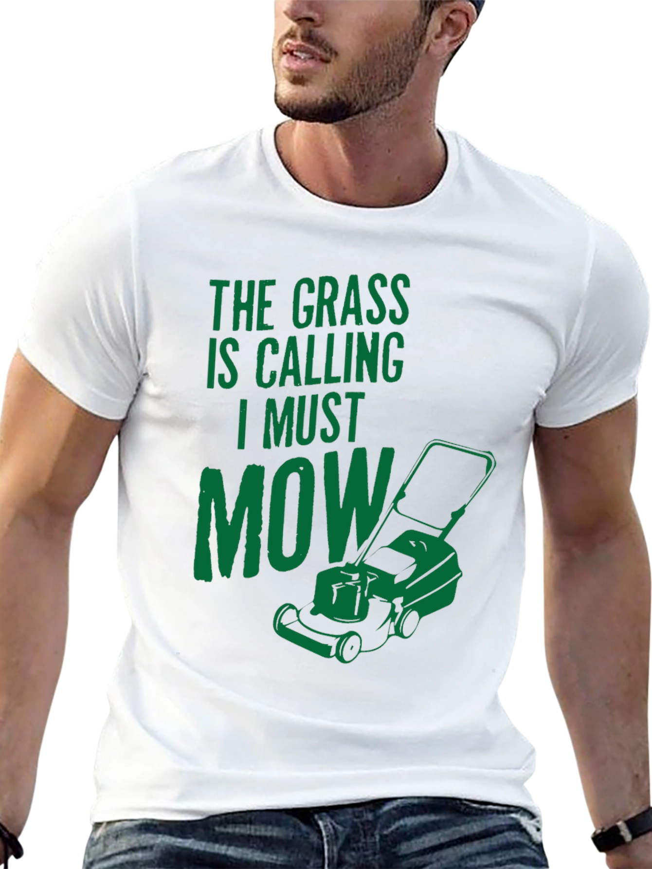 The Grass is Calling T-Shirt - Funny Mowing Tee - 13