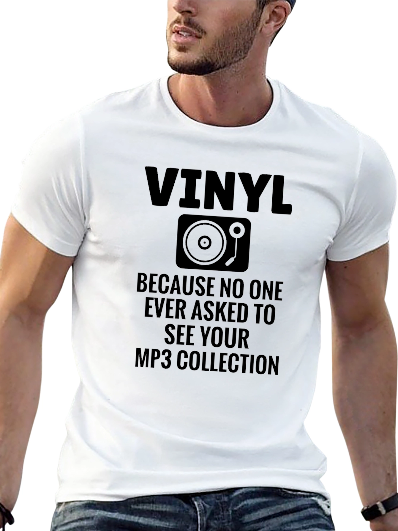 Black Vinyl Records T-Shirt - Music Lover Tee view 13