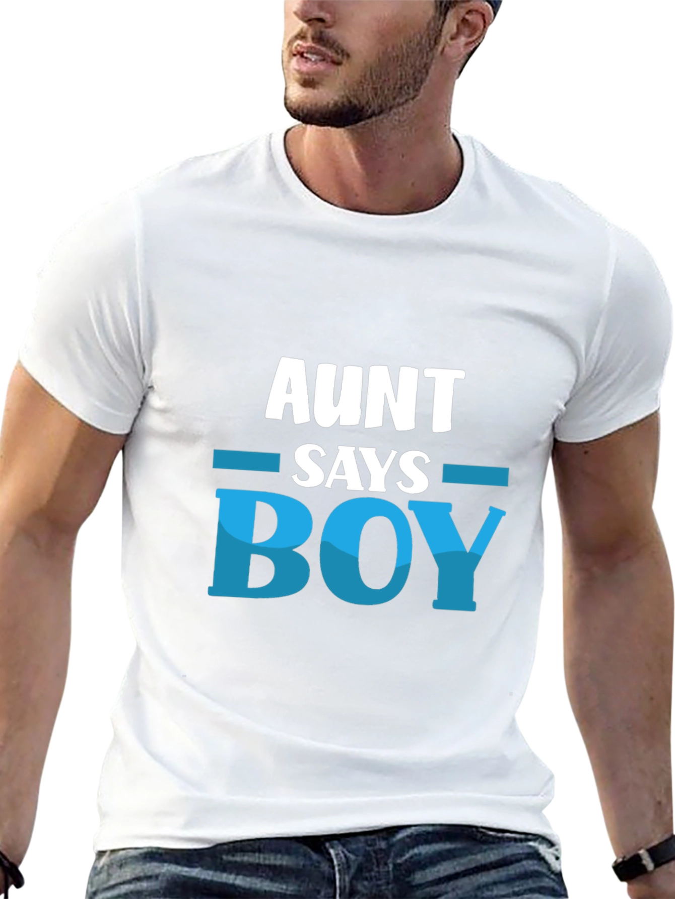 Black Aunt Says Boy T-Shirt - Baby Shower Gift view 13