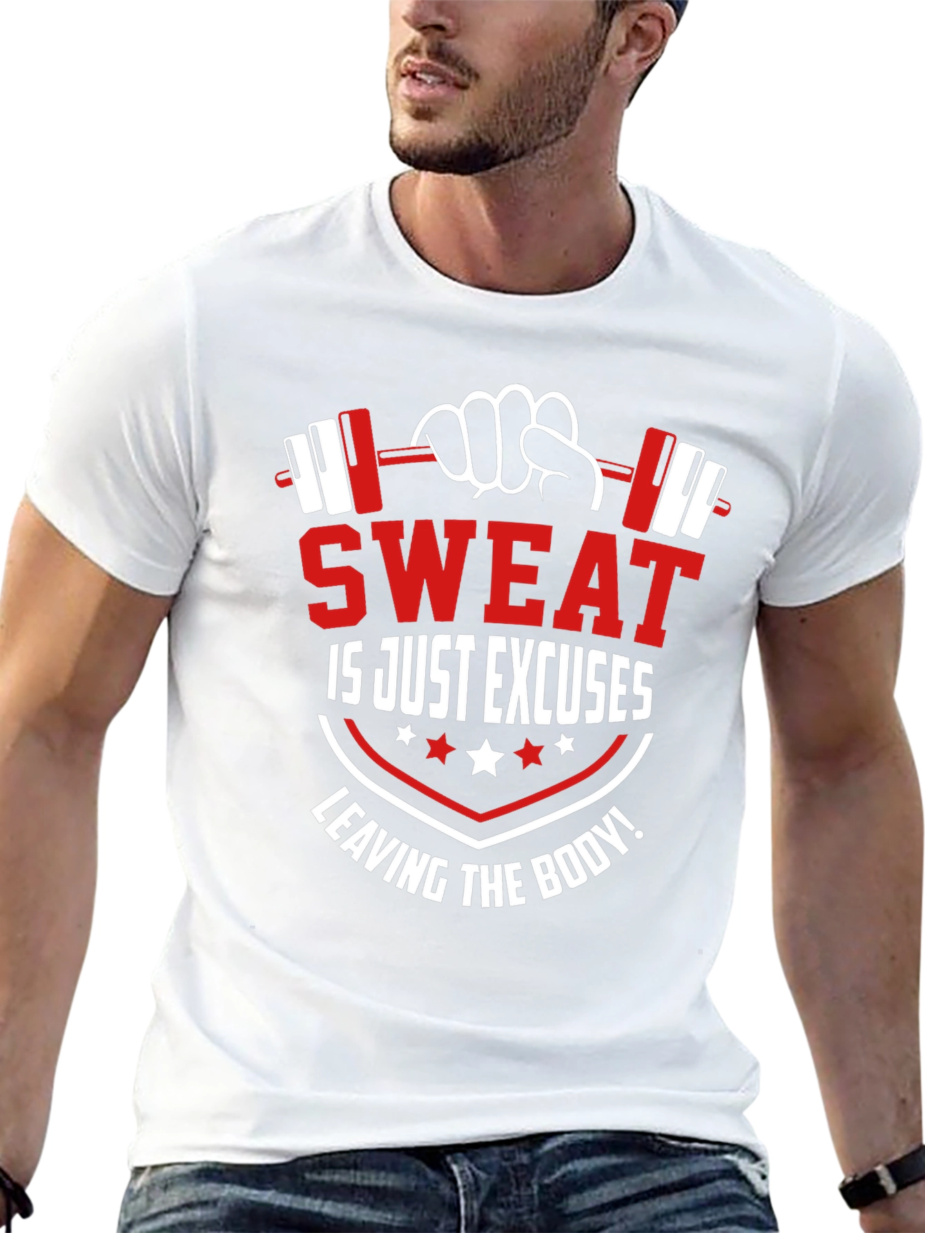 Sweat is Just Excuses Leaving the Body Black T-Shirt - 13