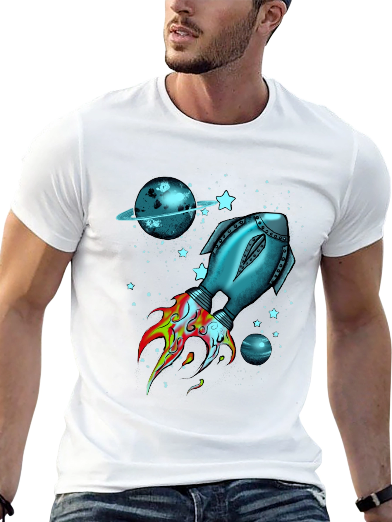 Cosmic Rocket T-Shirt - Blast Off in Style! - 13