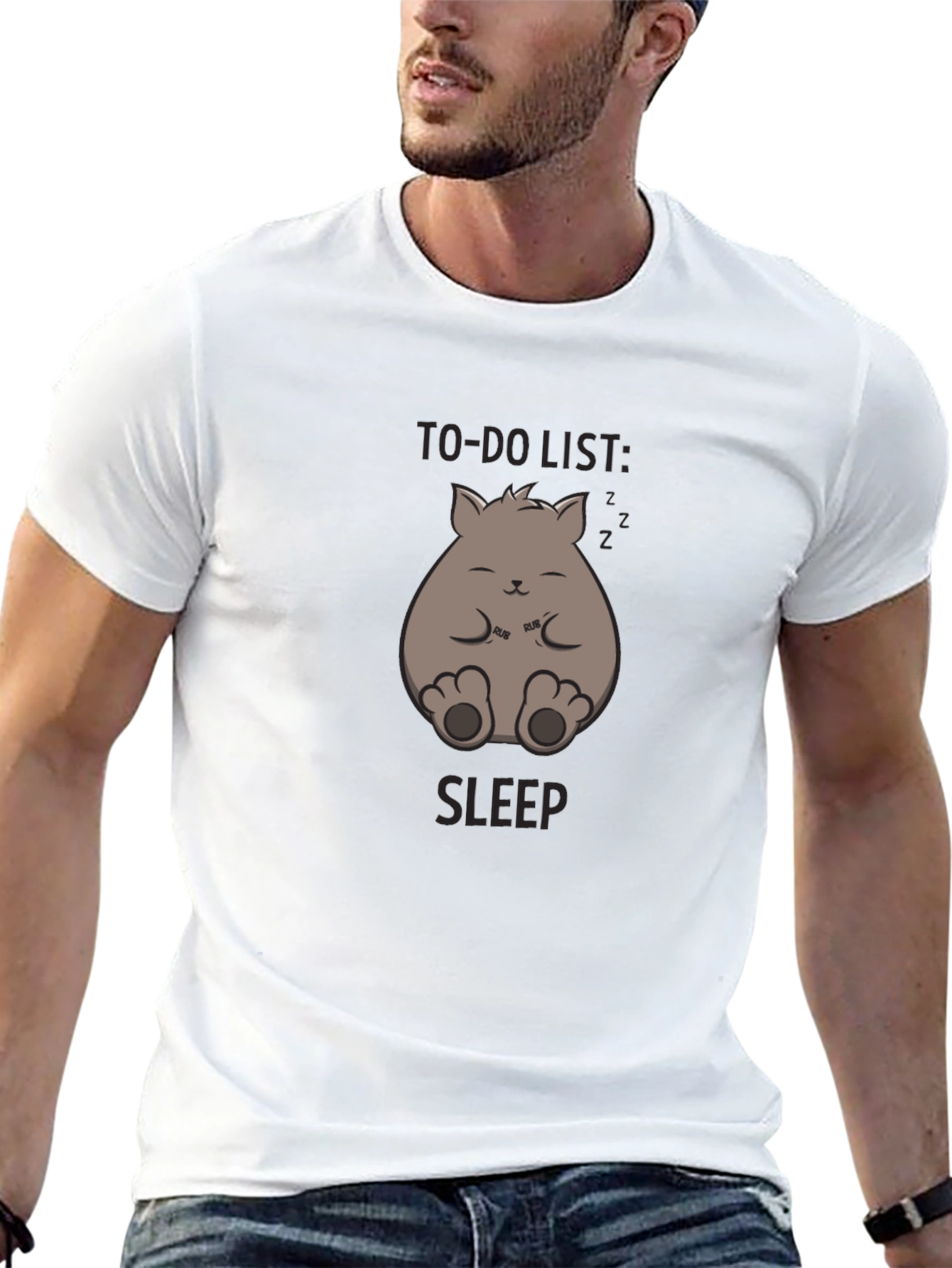 Black To-Do List: Sleep - Funny Cat Graphic T-Shirt view 13