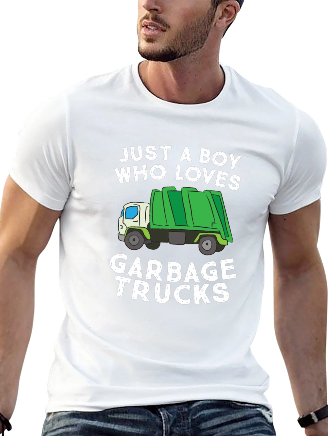 Black Garbage Truck Lover T-Shirt view 13