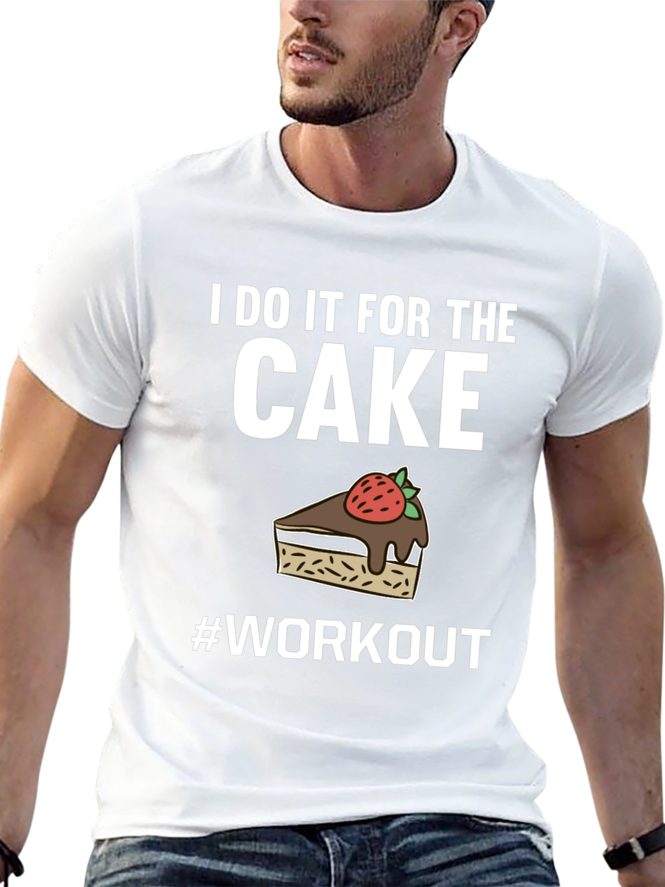 Black I Do It For The Cake Workout T-Shirt view 13