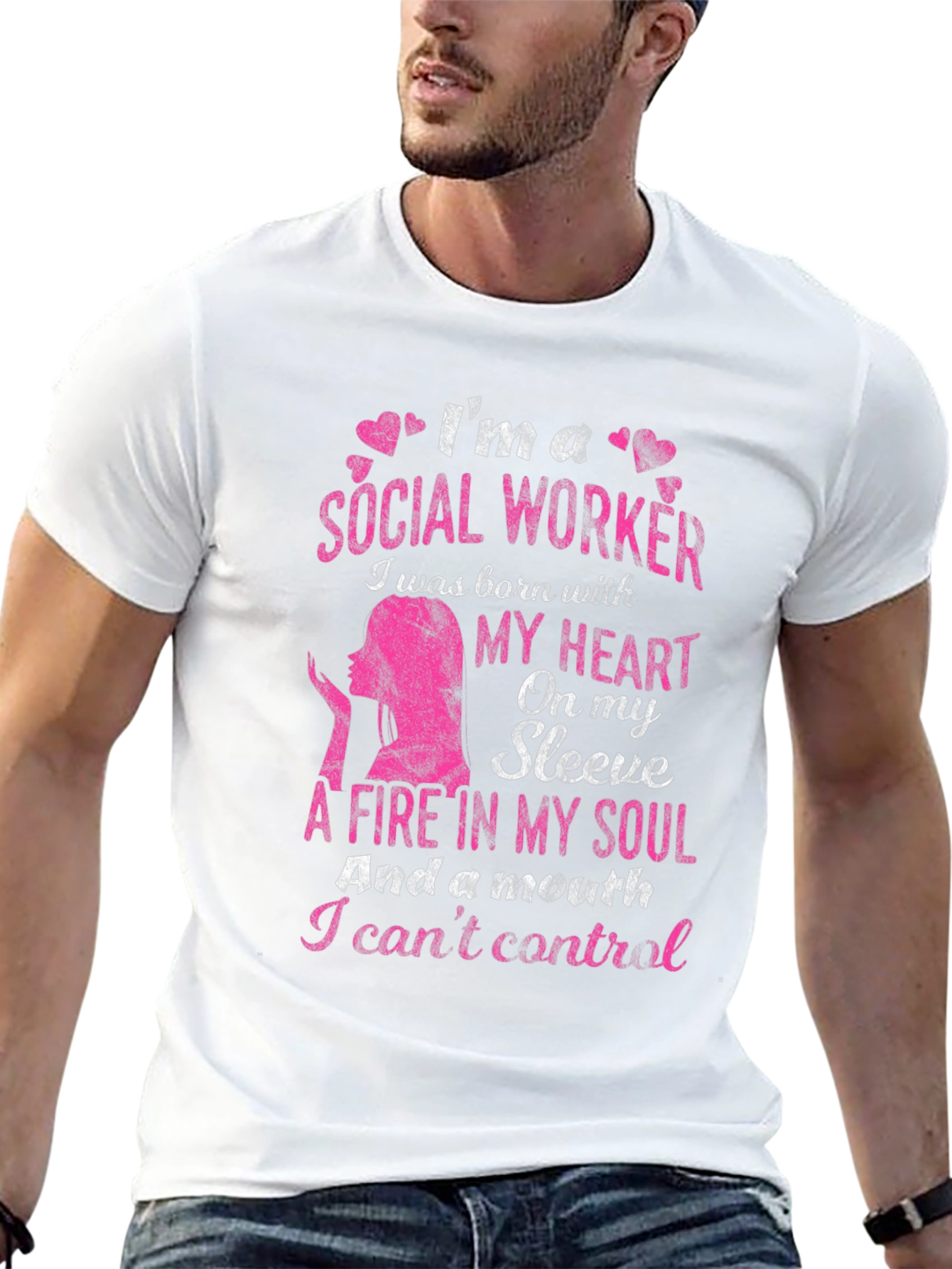 Black I'm A Social Worker T-Shirt view 13