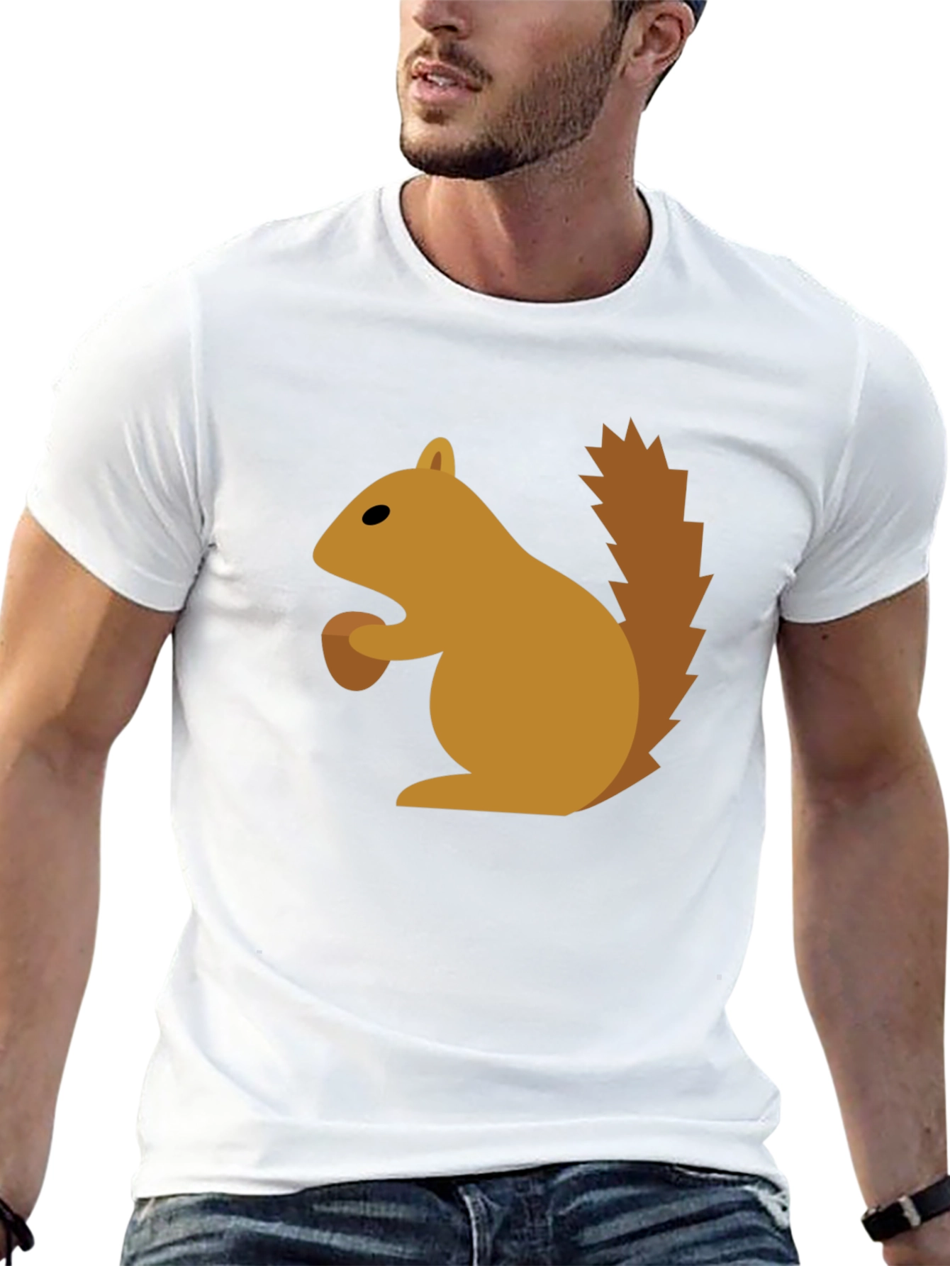 Black Squirrel Graphic Tee - Fun Black T-Shirt view 13