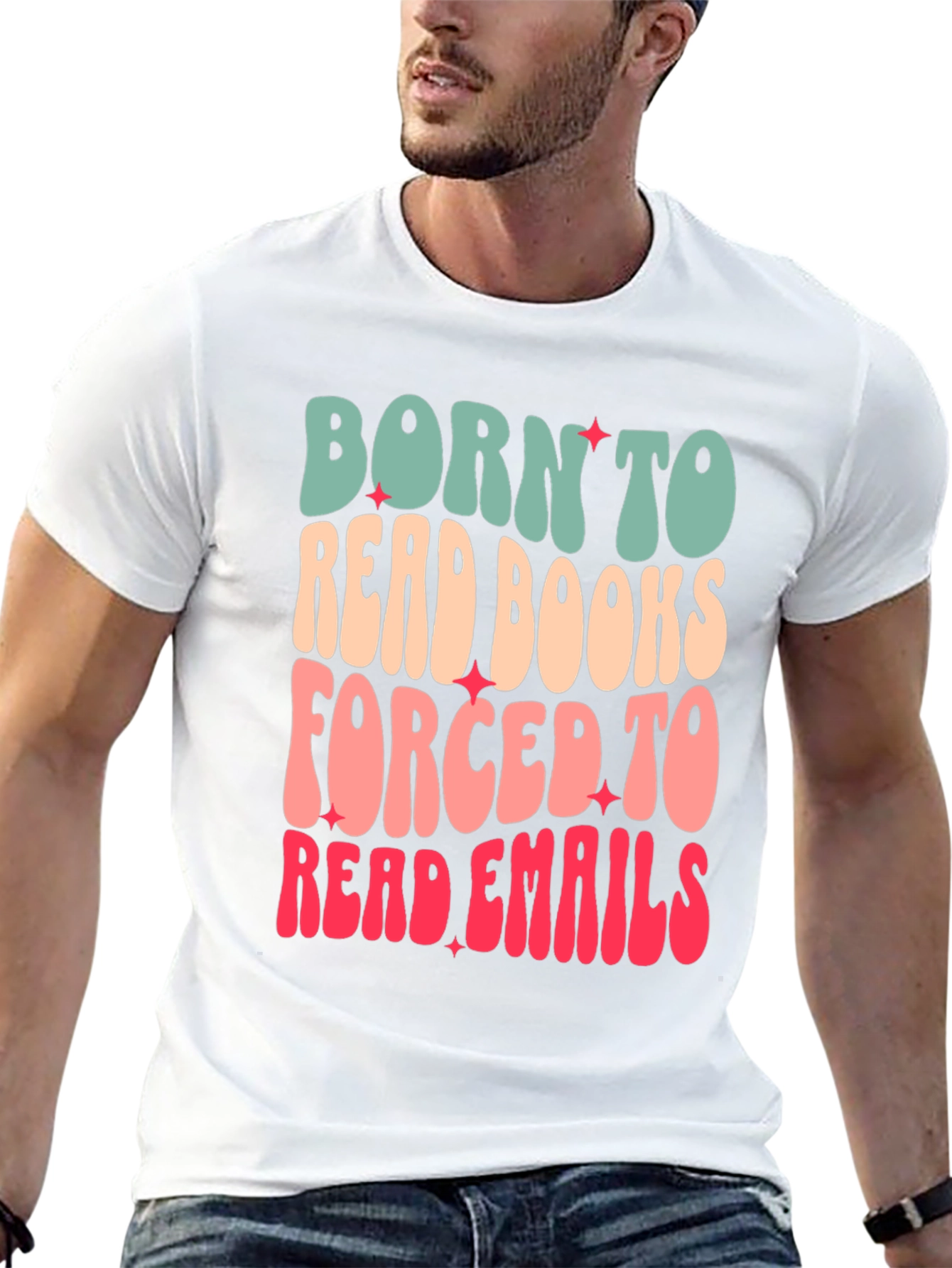 Black Born to Read Books T-Shirt - Novelty Graphic Tee view 13