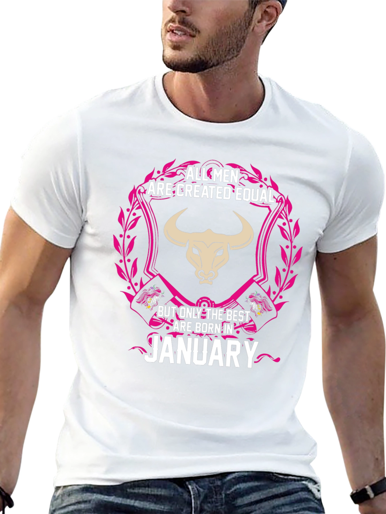 Black Best Men Born In January T-Shirt view 13