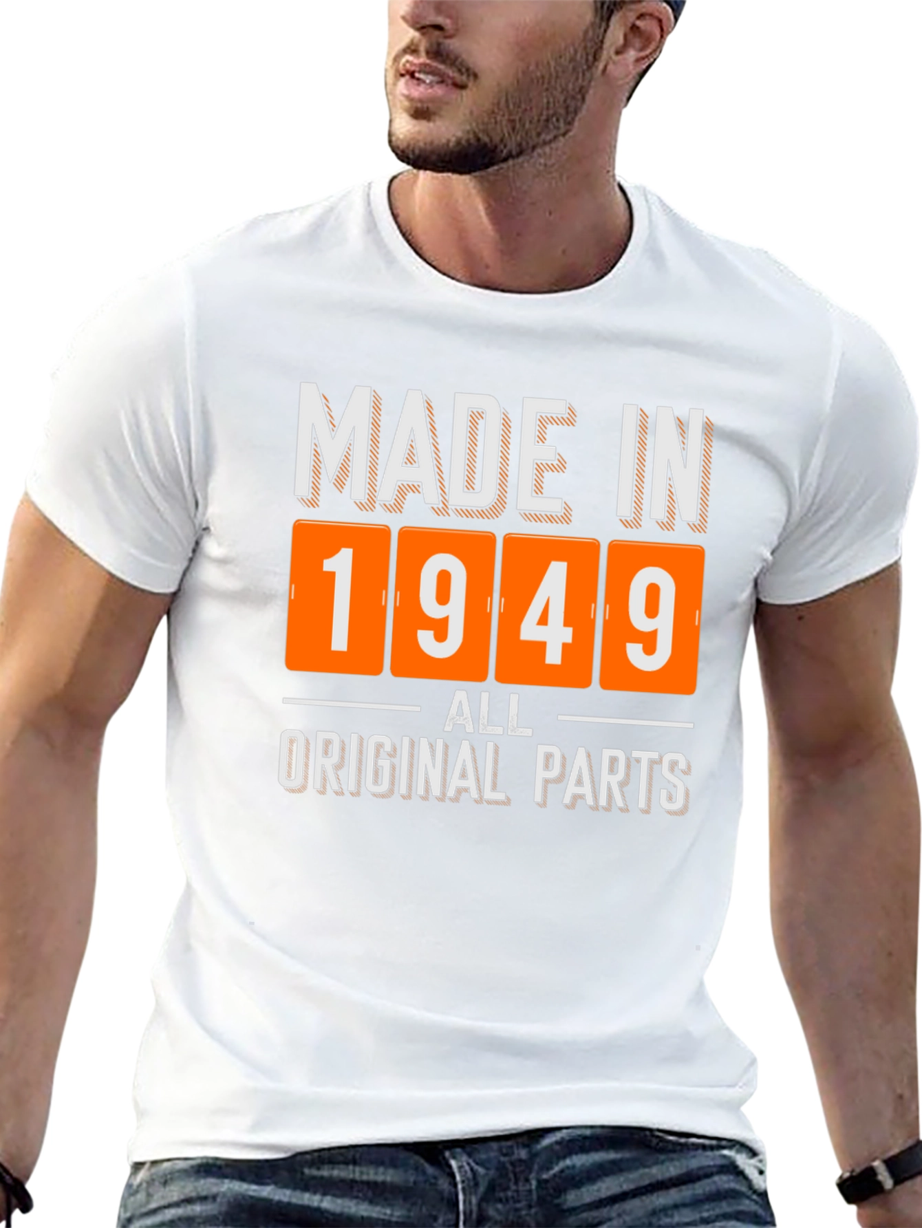 Black Made in 1949 All Original Parts T-Shirt view 13
