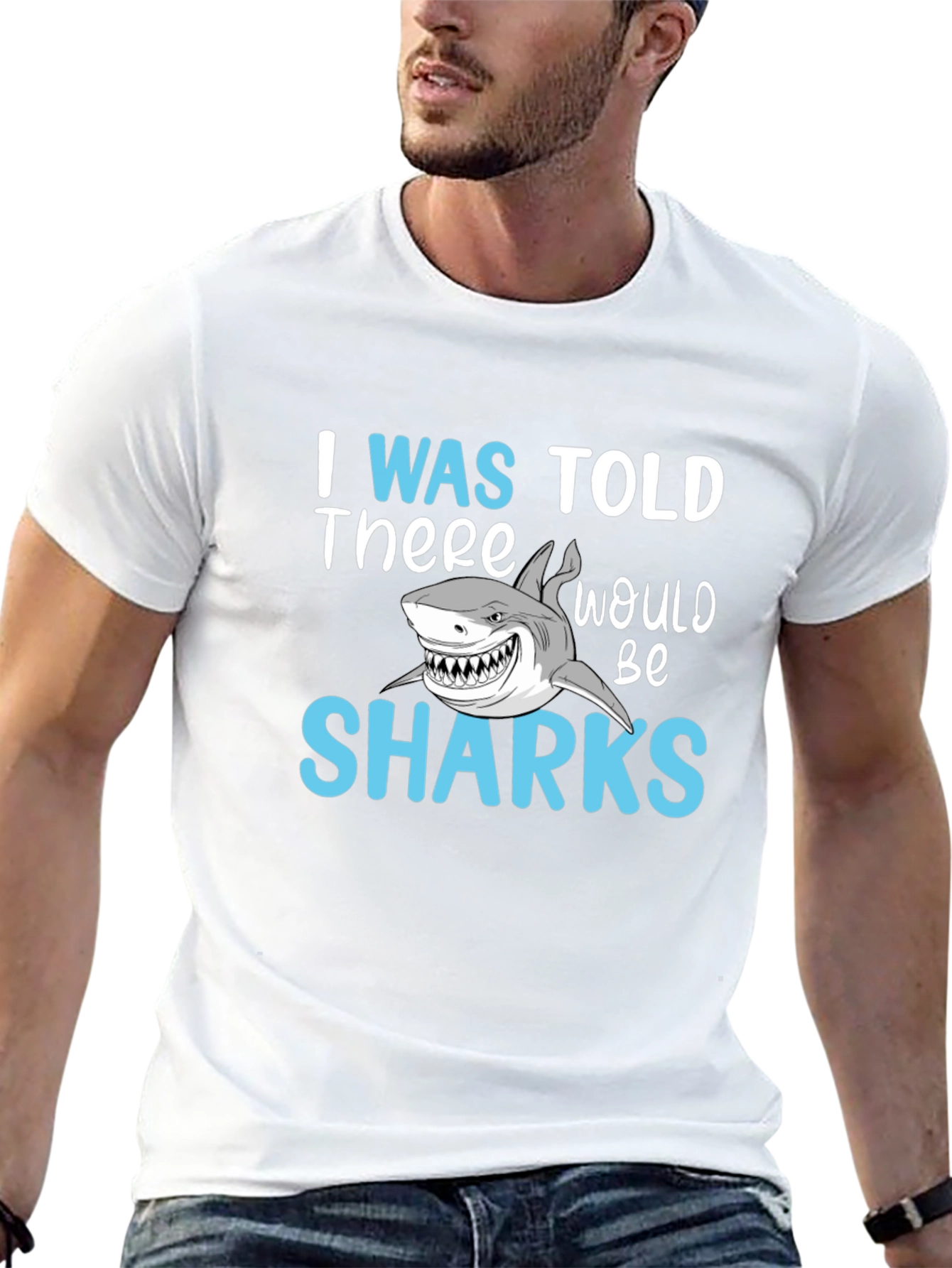 Black Shark Graphic T-Shirt - I Was Told There Would Be Sharks Tee view 13