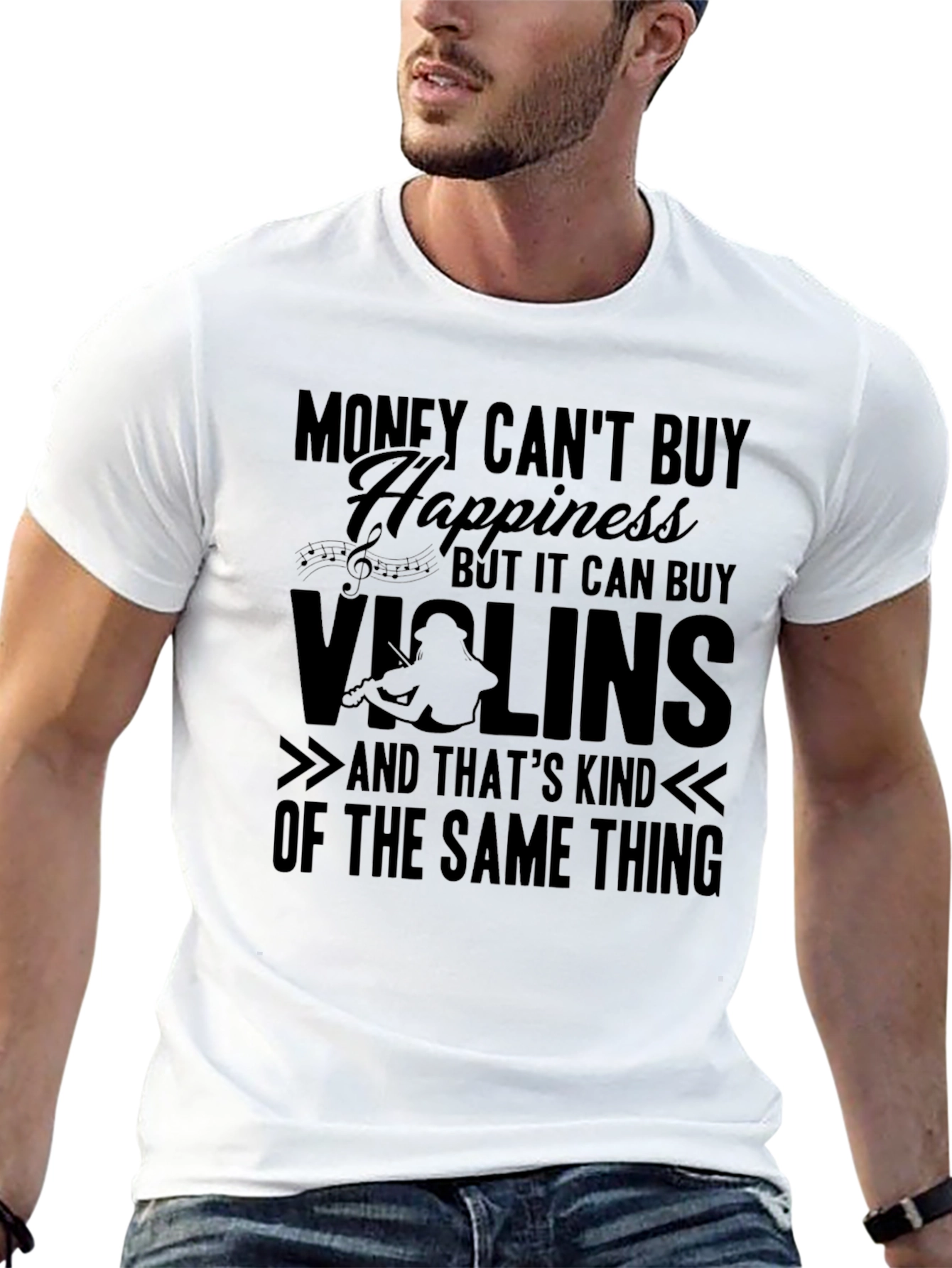 Money Can't Buy Happiness, Violins T-Shirt - 13