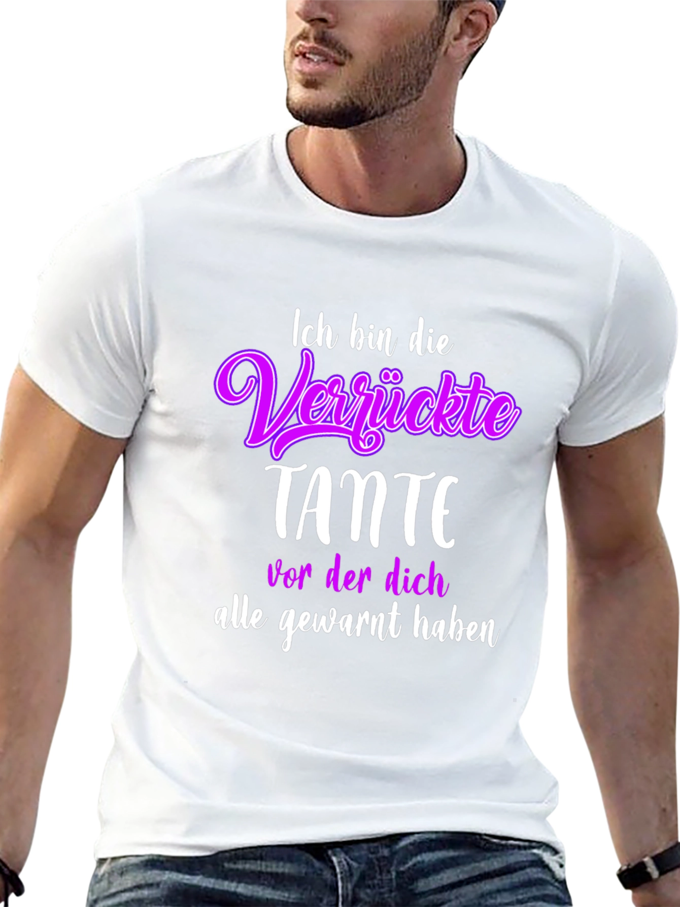 Black Funny Aunt T-Shirt - "Ich bin die Verrückte Tante" view 13