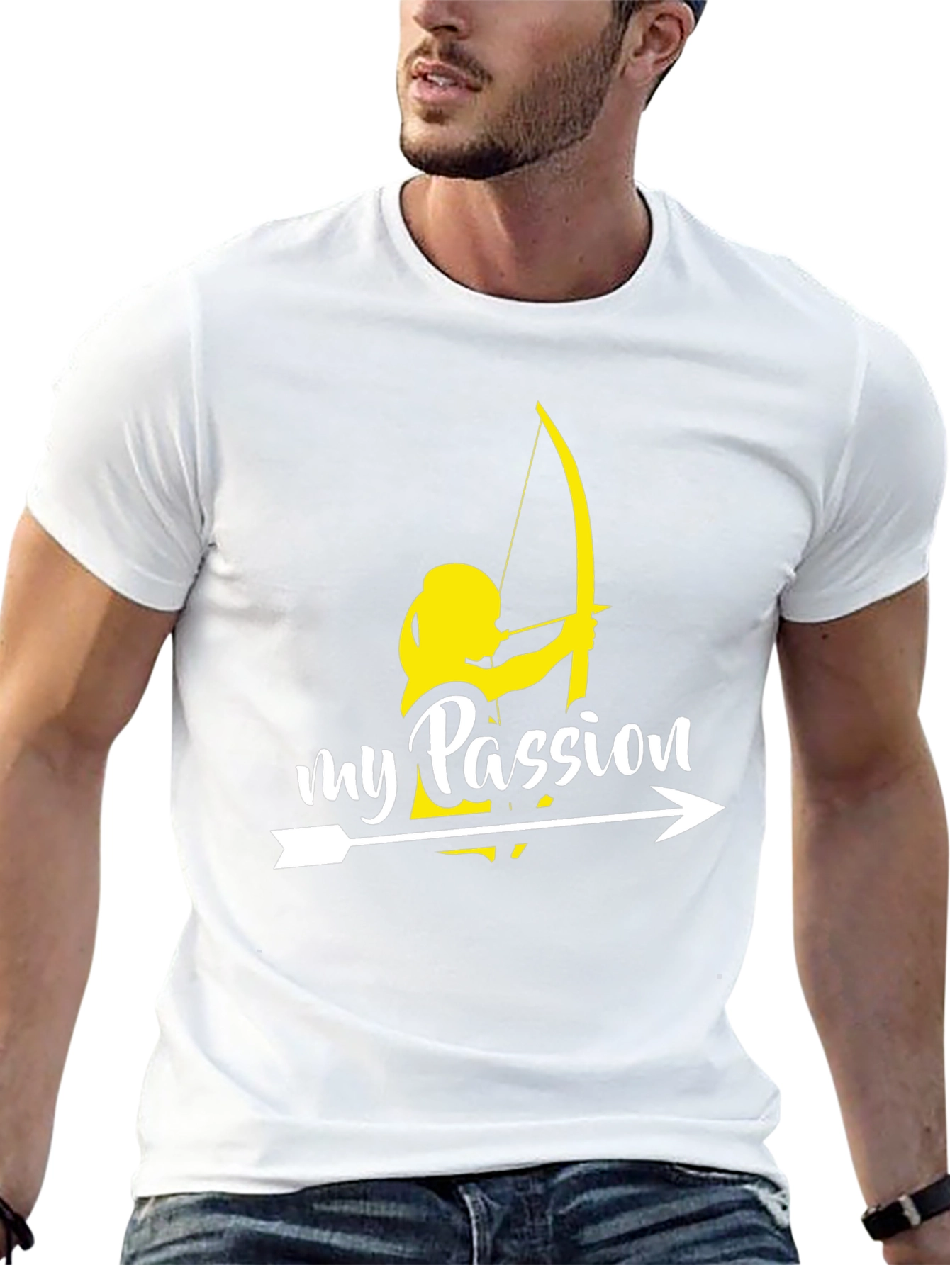 Black Archery Passion Tee - Unisex Cotton T-Shirt view 13