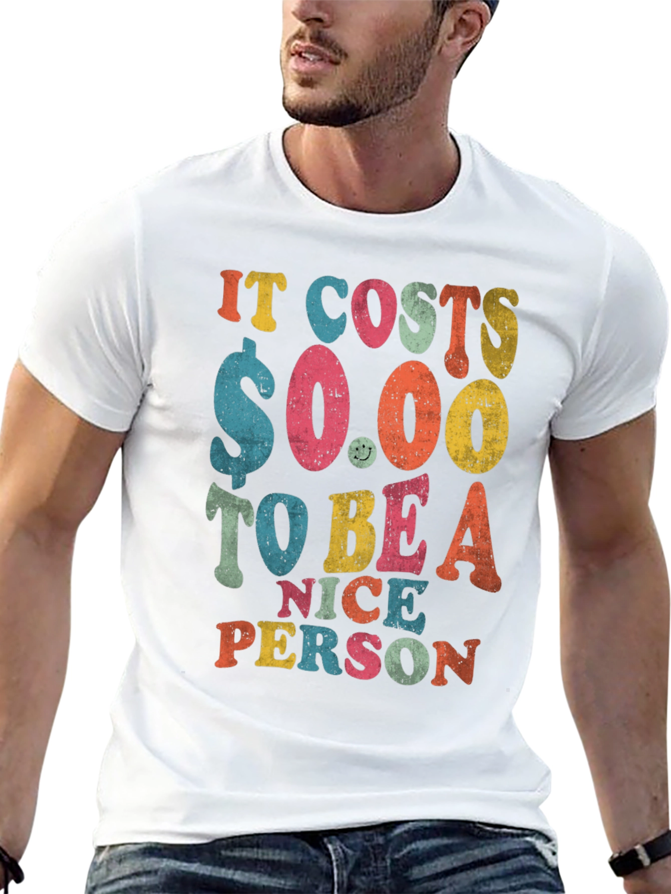 Black It Costs $0.00 to Be a Nice Person T-Shirt view 13