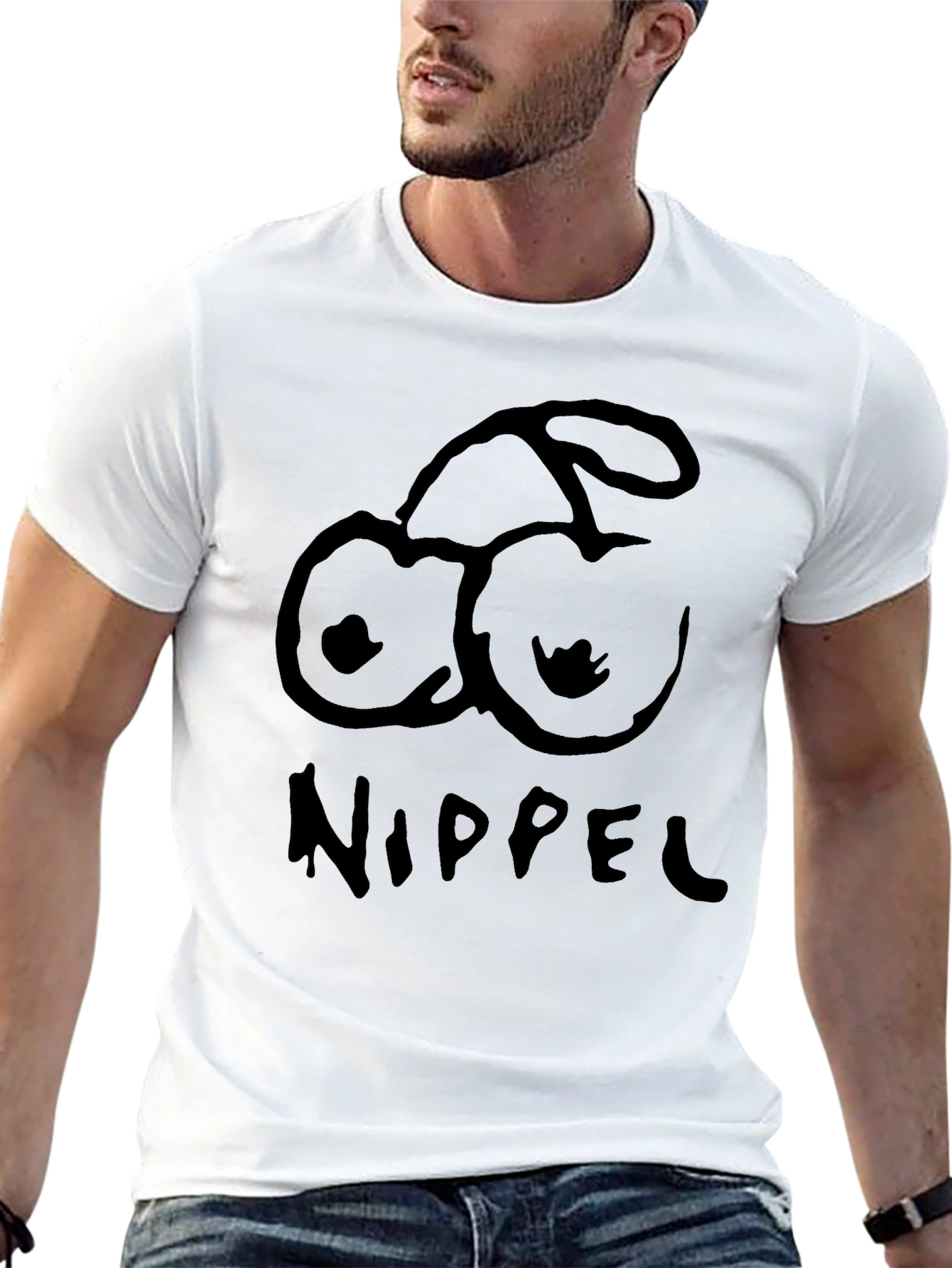 Black Nippel Cherry T-Shirt - Funny Graphic Tee view 13