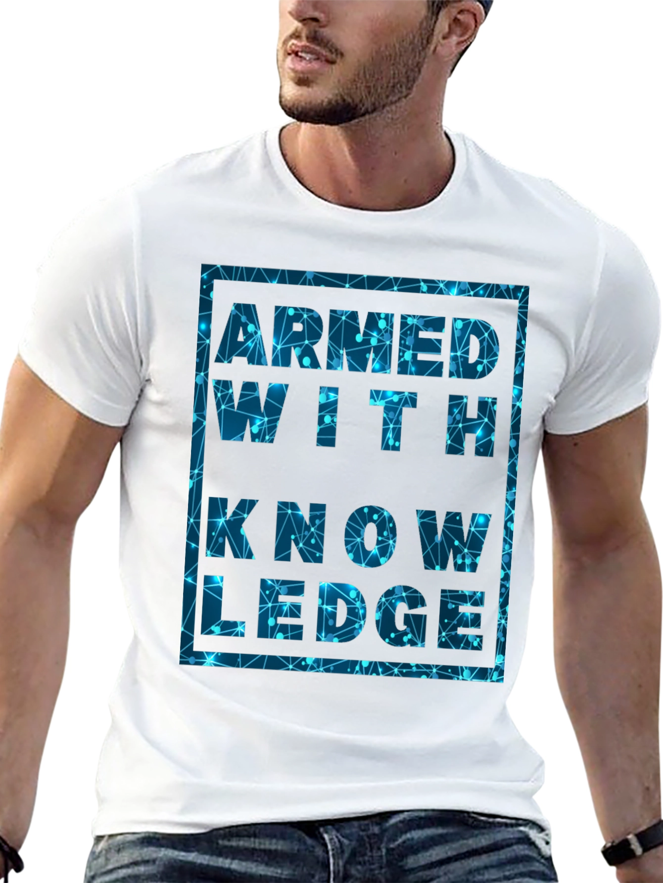 Black Armed With Knowledge Graphic T-Shirt view 13
