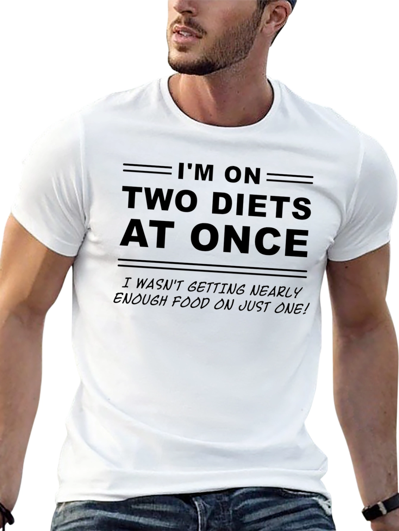 Black Funny Diet Humor T-Shirt - Two Diets At Once view 13