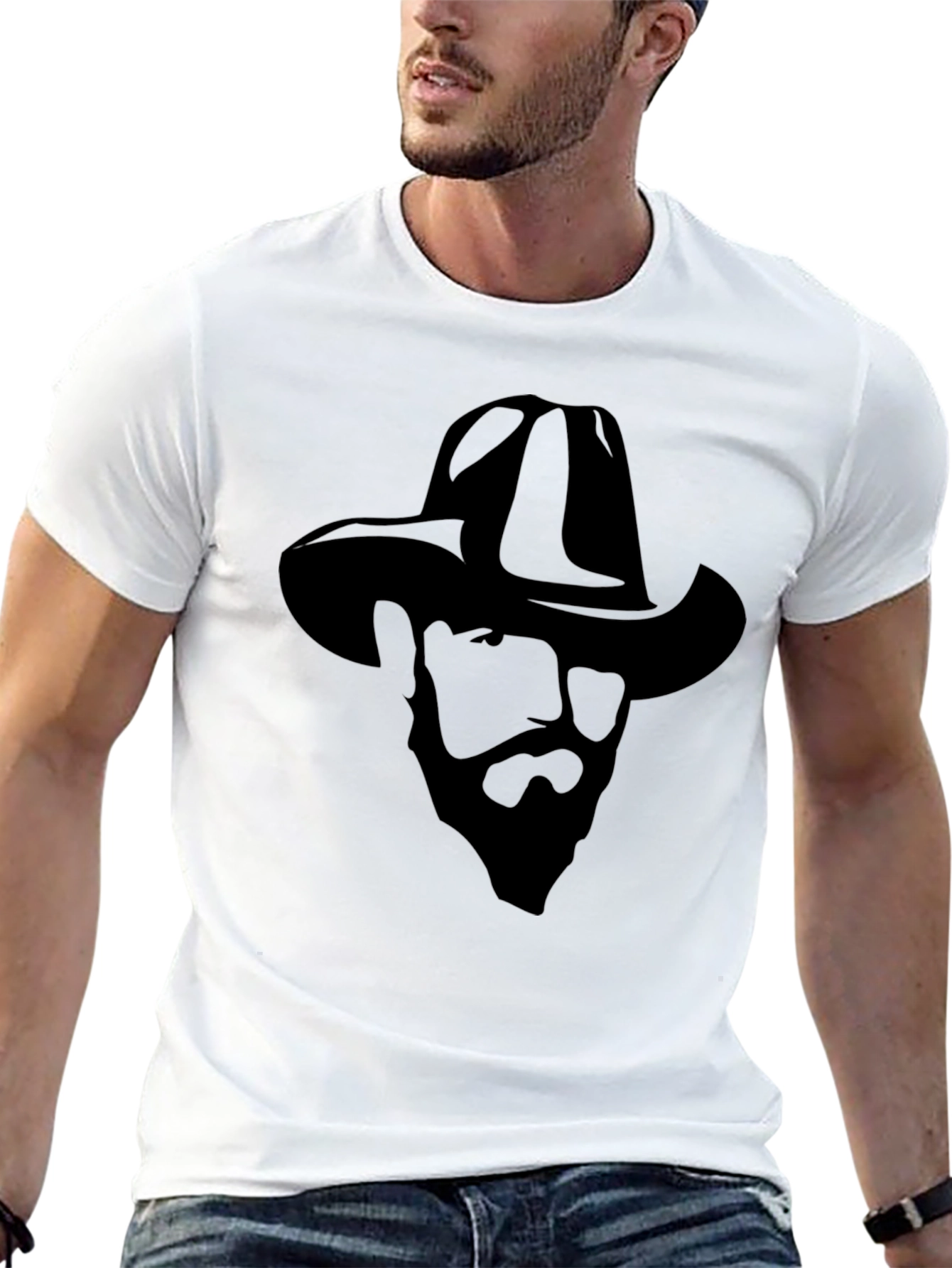 Black Black Cowboy Silhouette Tee - Western Style Shirt view 13