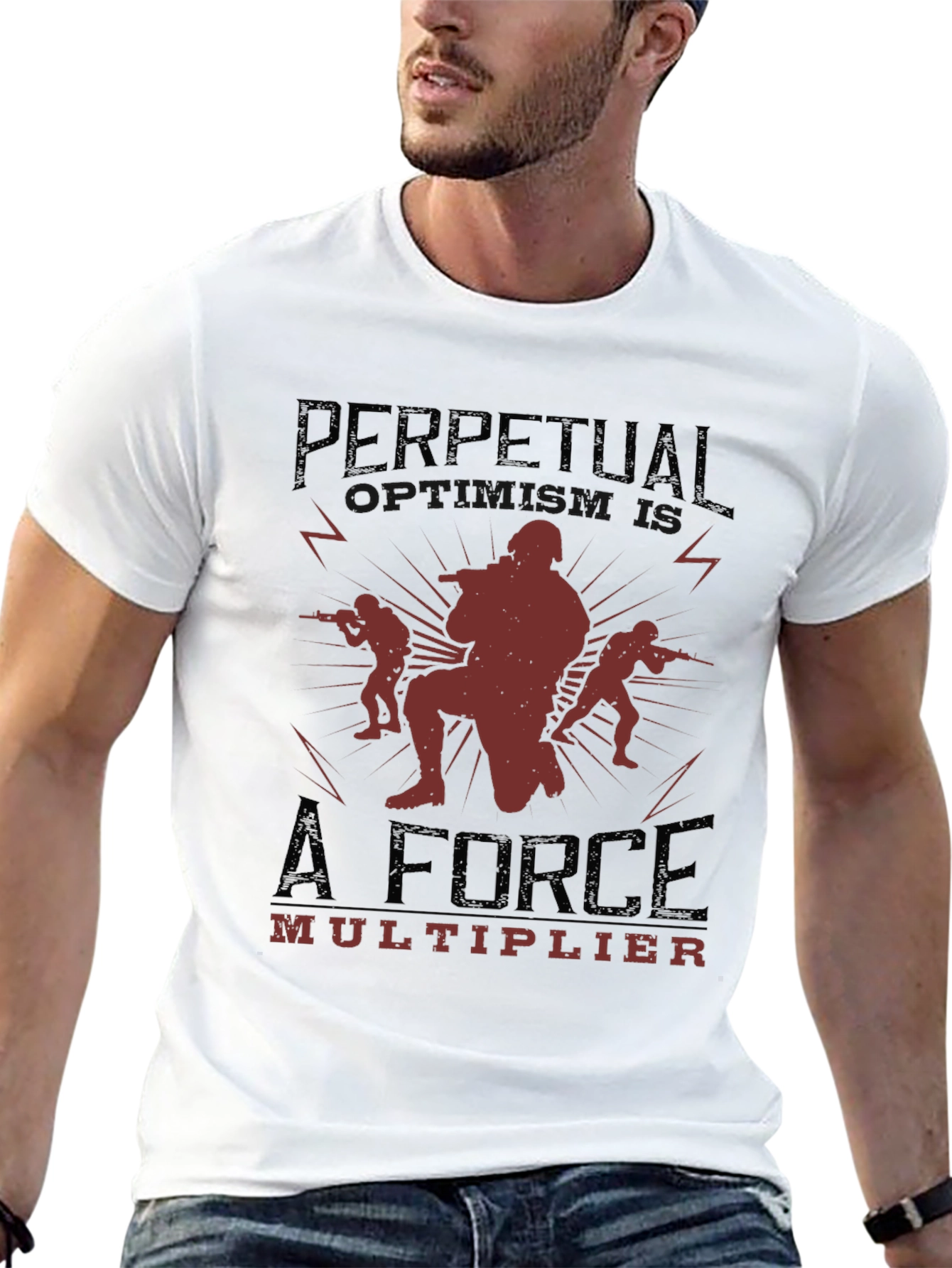 Black Perpetual Force Multiplier Graphic Tee - Tactical Style view 13