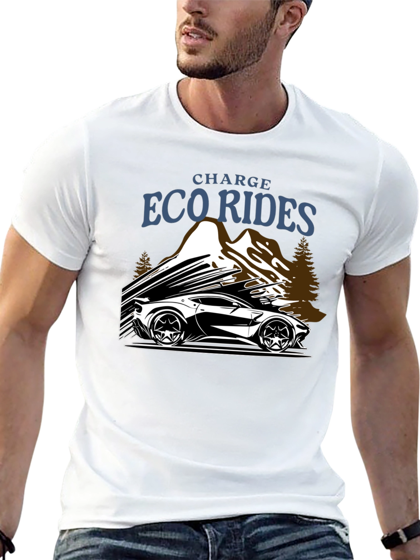 Eco Rides Graphic Tee - Charge Up Your Style - 13