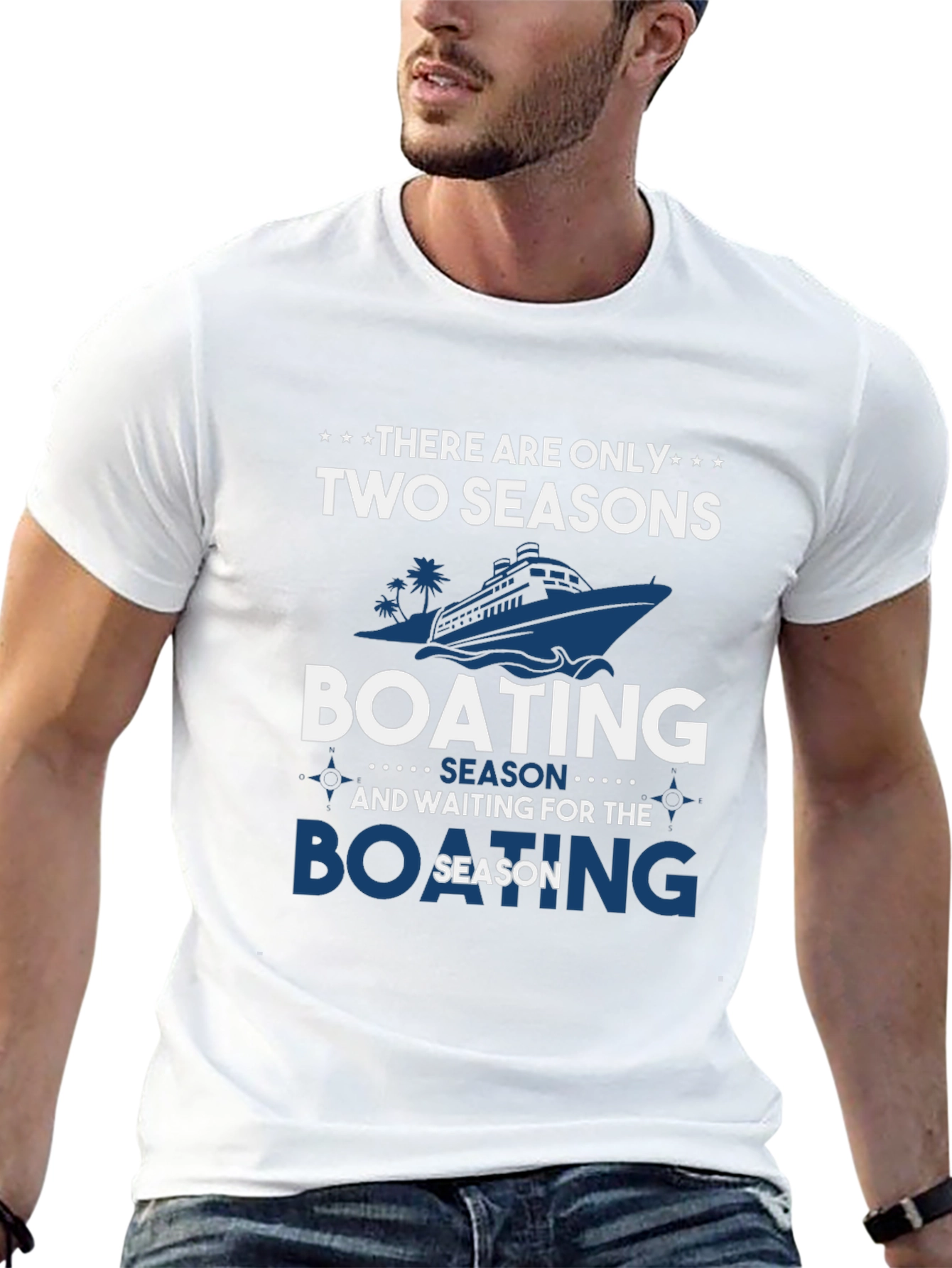Black Boating Season T-Shirt | Two Seasons Graphic Tee view 13