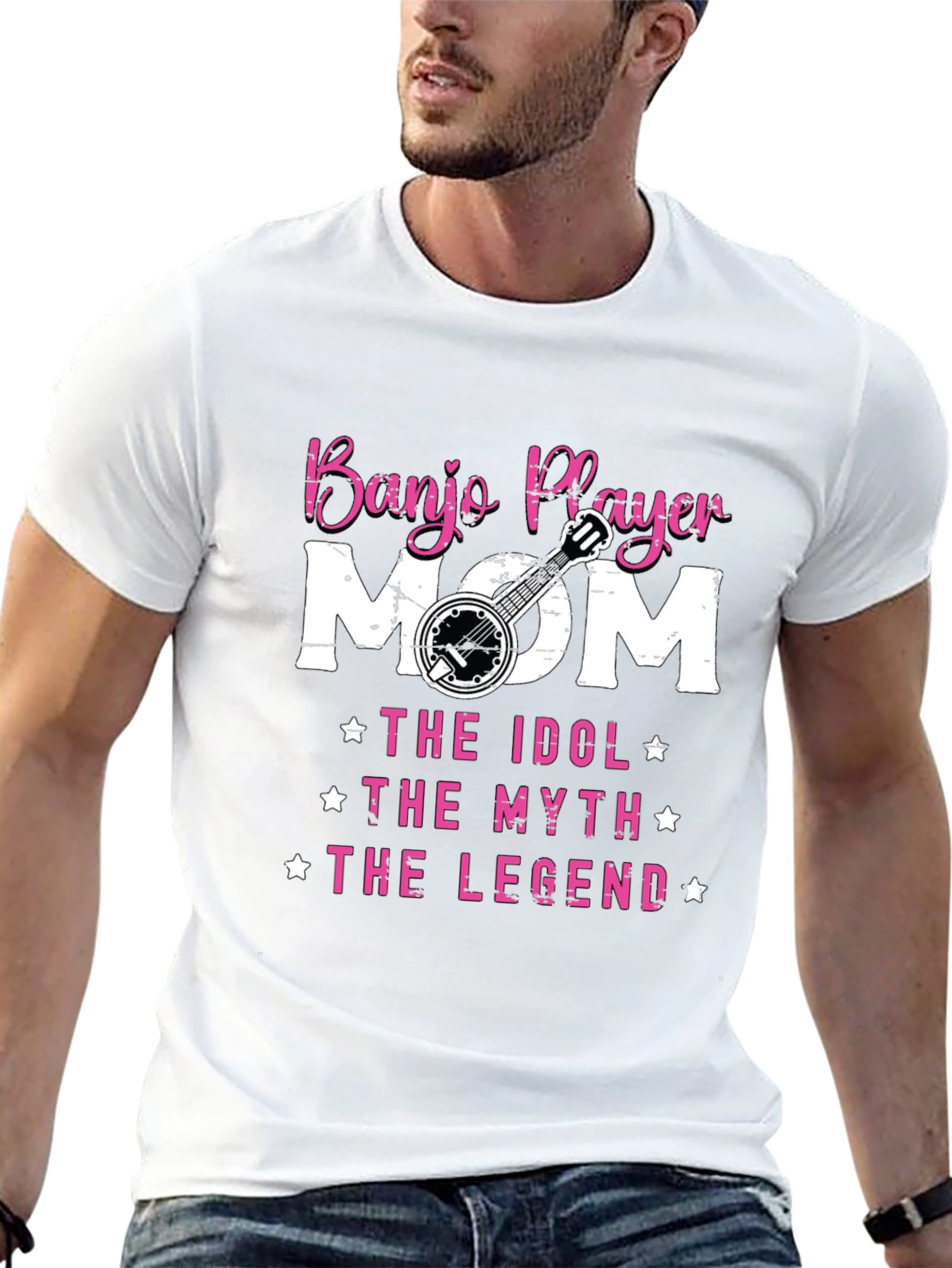 Black Banjo Player Mom T-Shirt - Idol, Myth, Legend Tee view 13