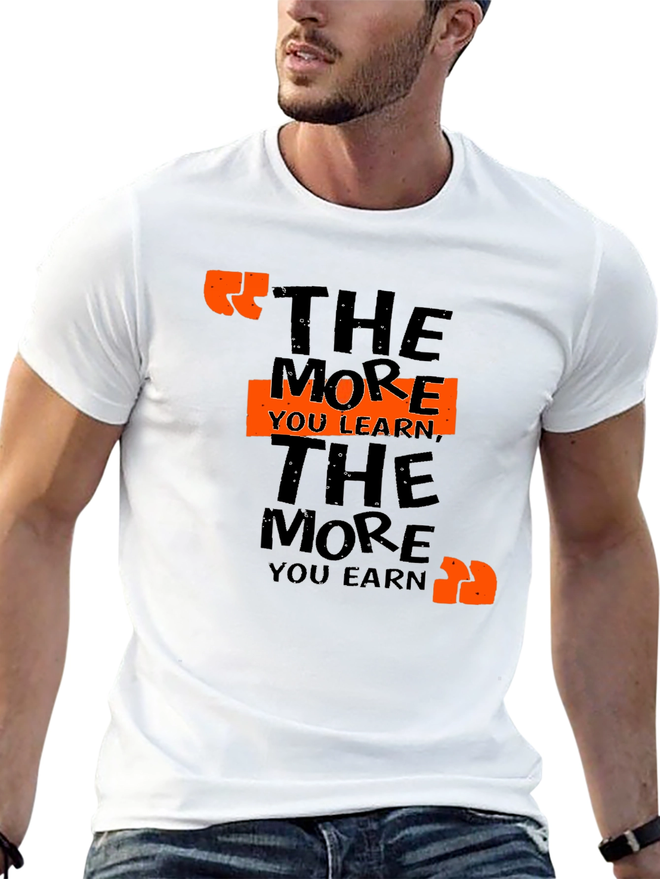 Black The More You Learn T-Shirt view 13