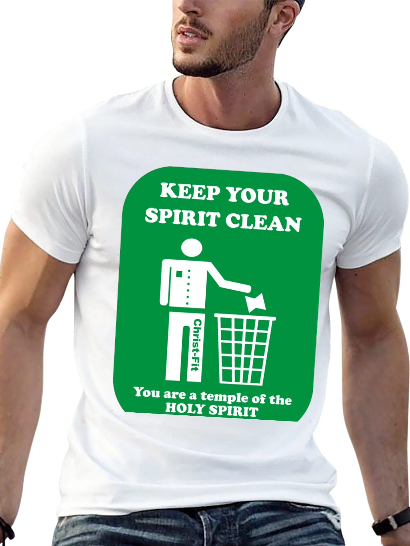 Black Keep Your Spirit Clean Graphic T-Shirt view 13