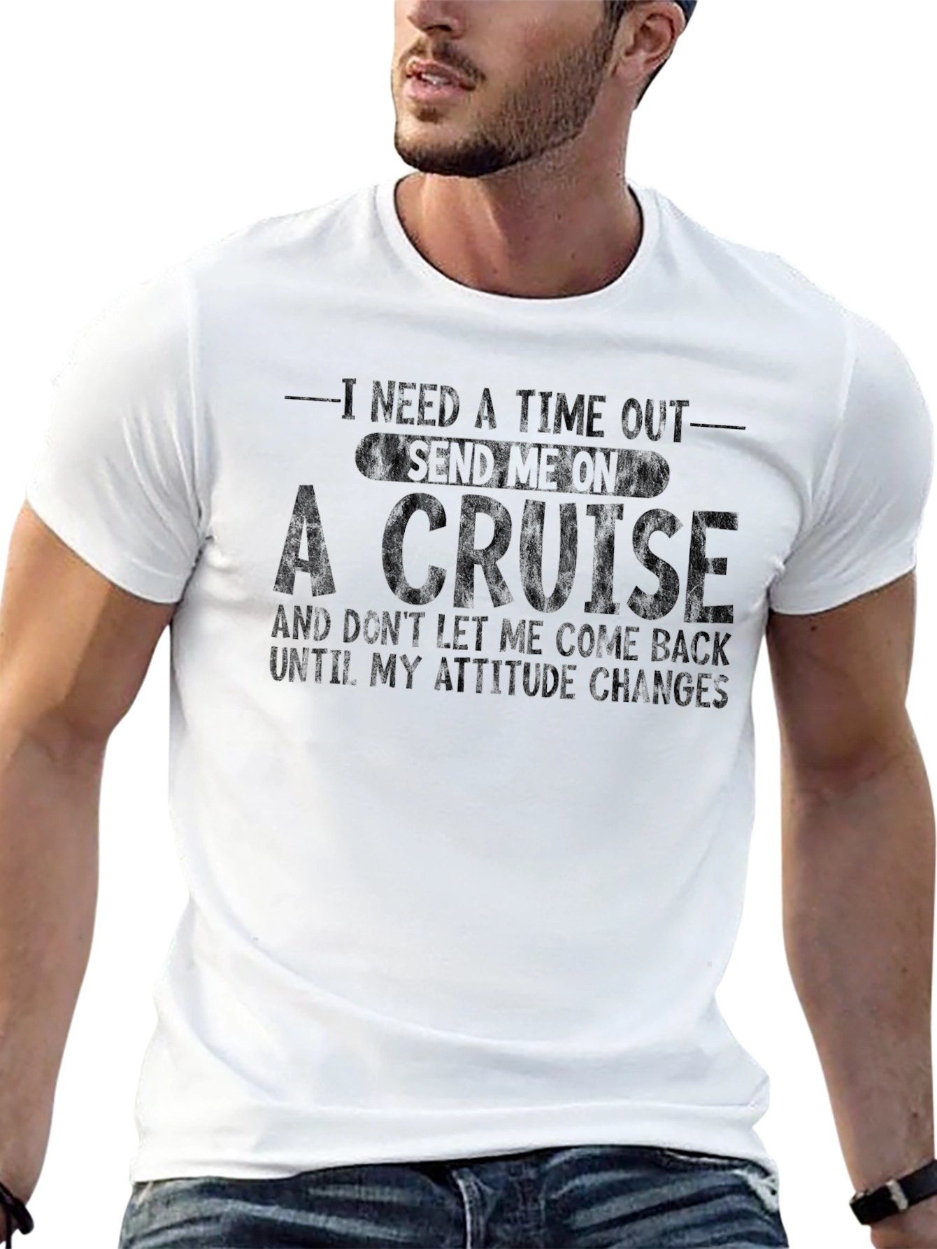 Black I Need a Time Out - Send Me On A Cruise T-Shirt view 13