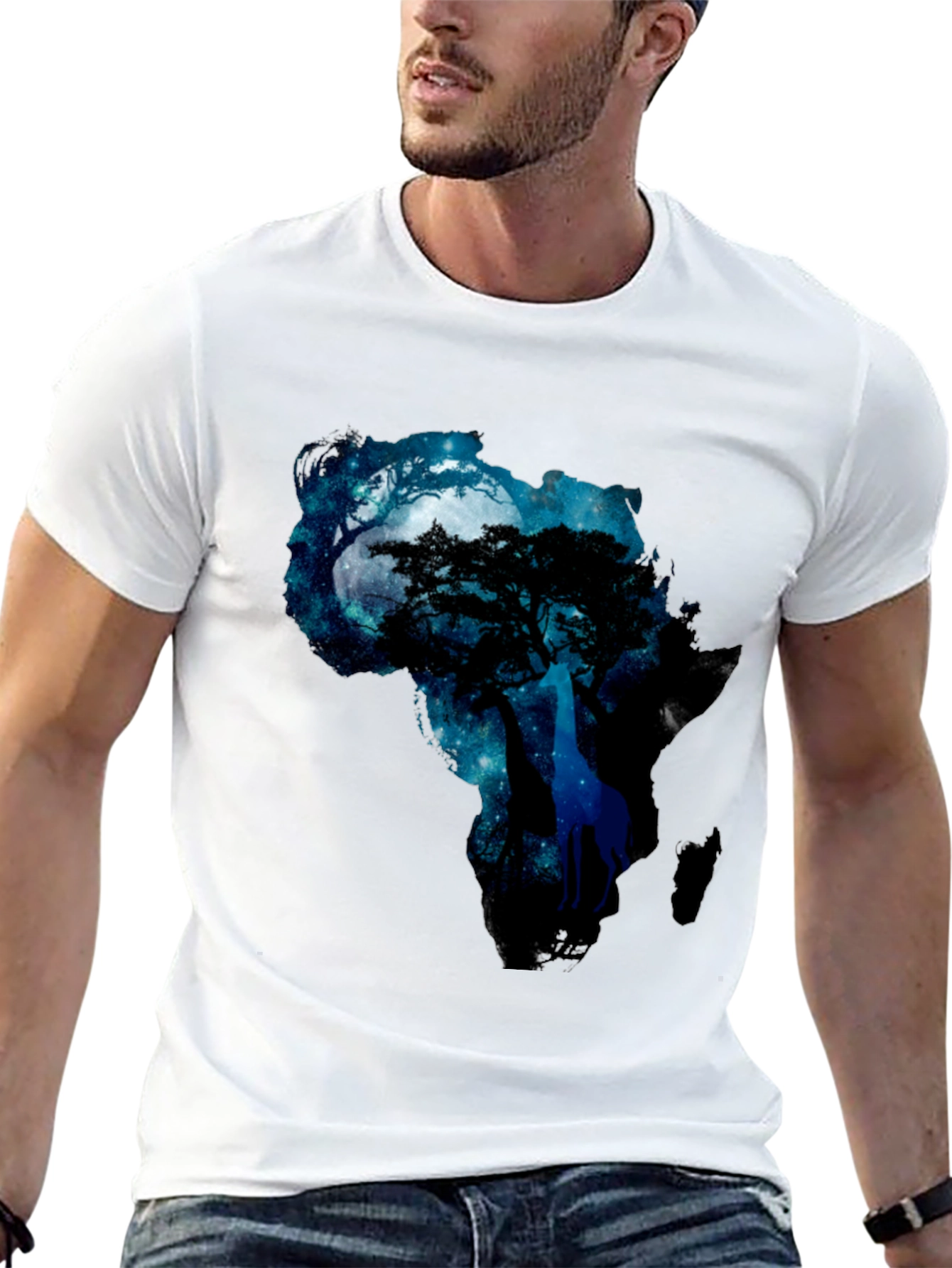 Black Africa Night Sky Graphic Tee - Mens view 13