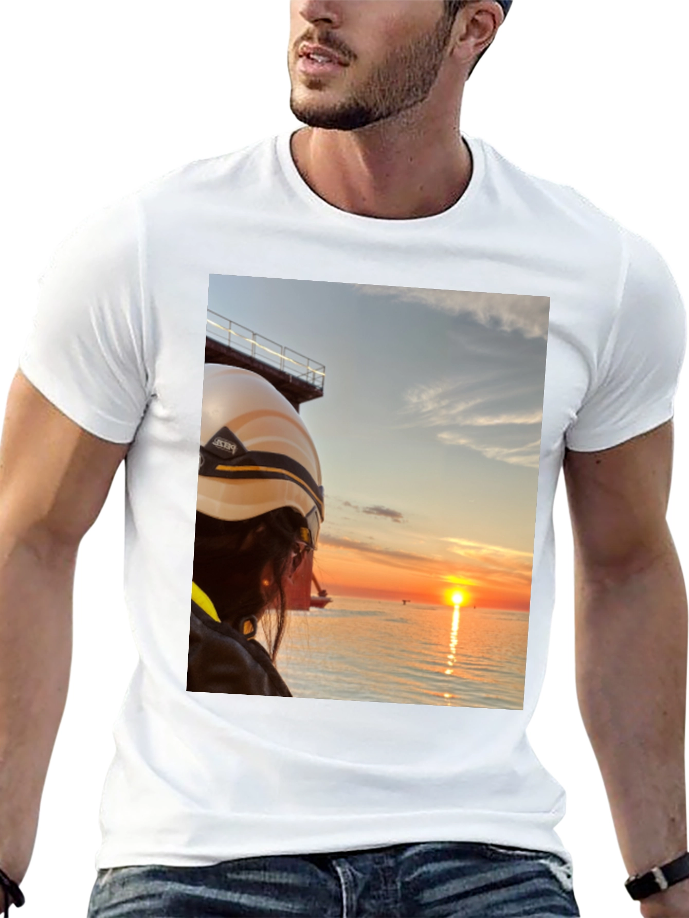 Black Sunset Seeker Graphic Tee view 13