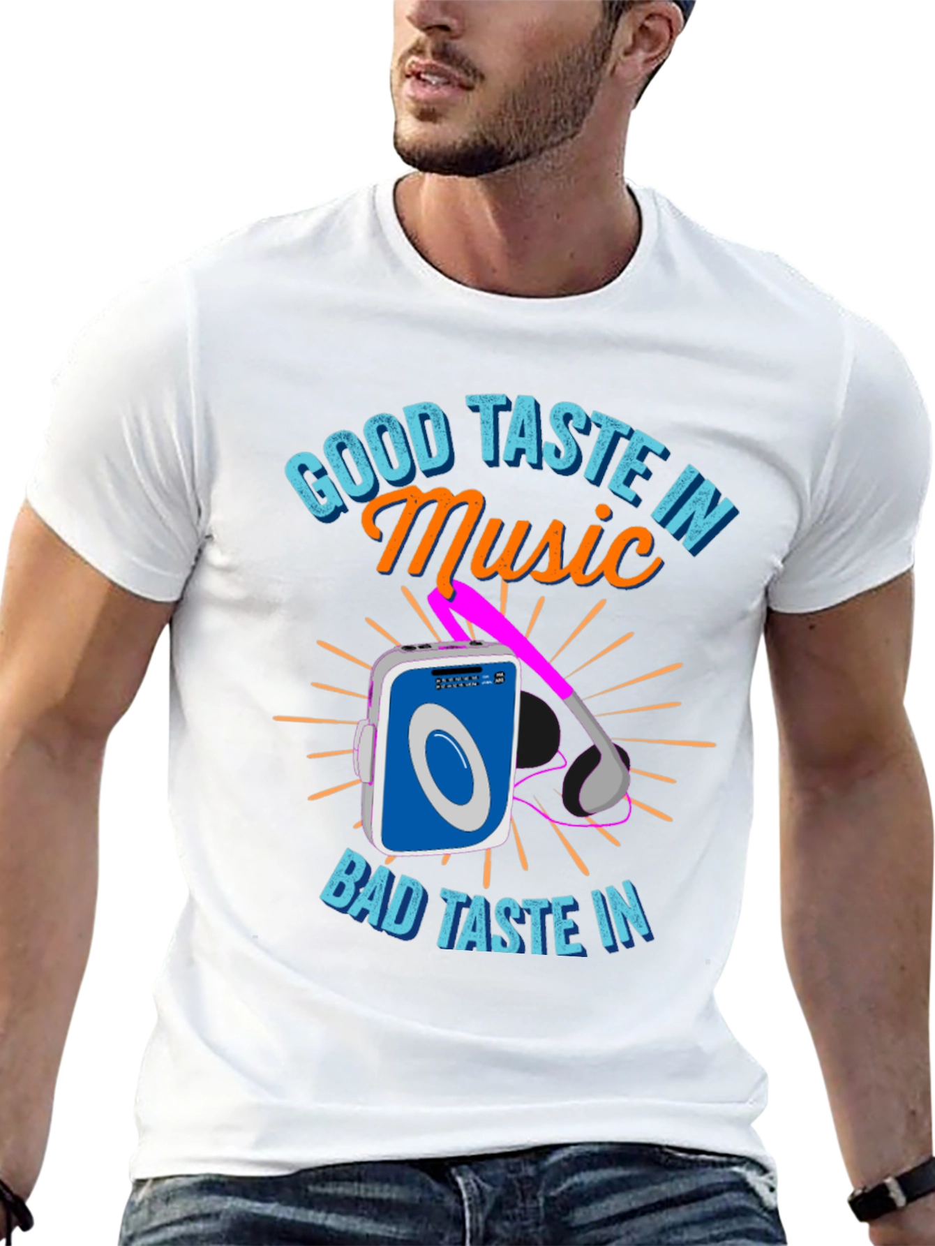 Black Good Taste in Music T-Shirt view 13