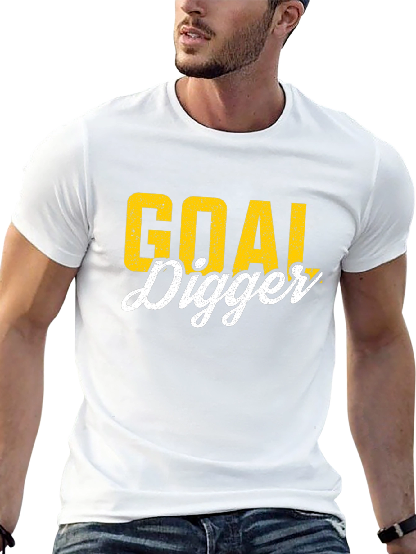 Black Goal Digger Graphic Tee - Black view 13