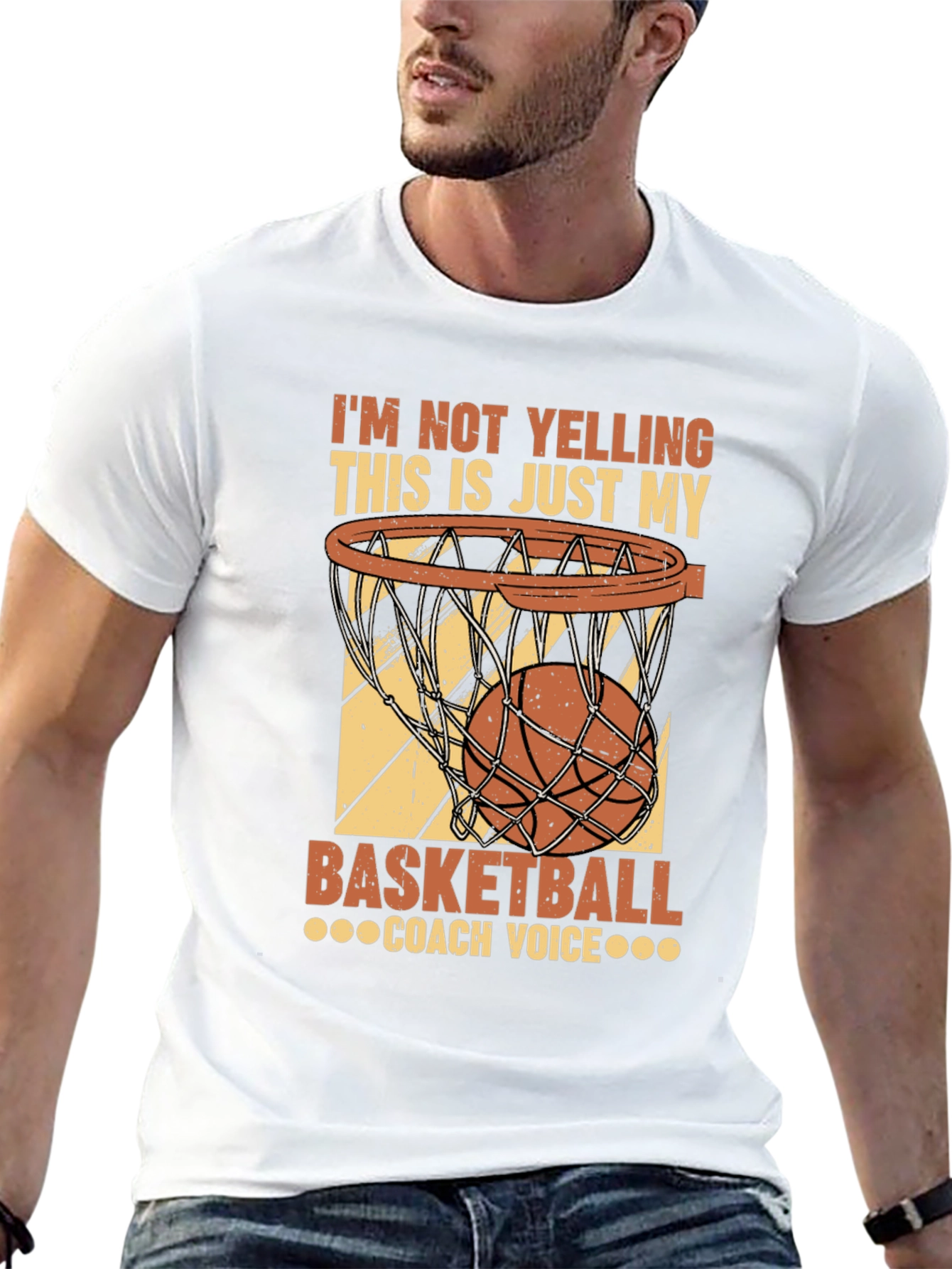 Black Basketball Coach Voice T-Shirt view 13
