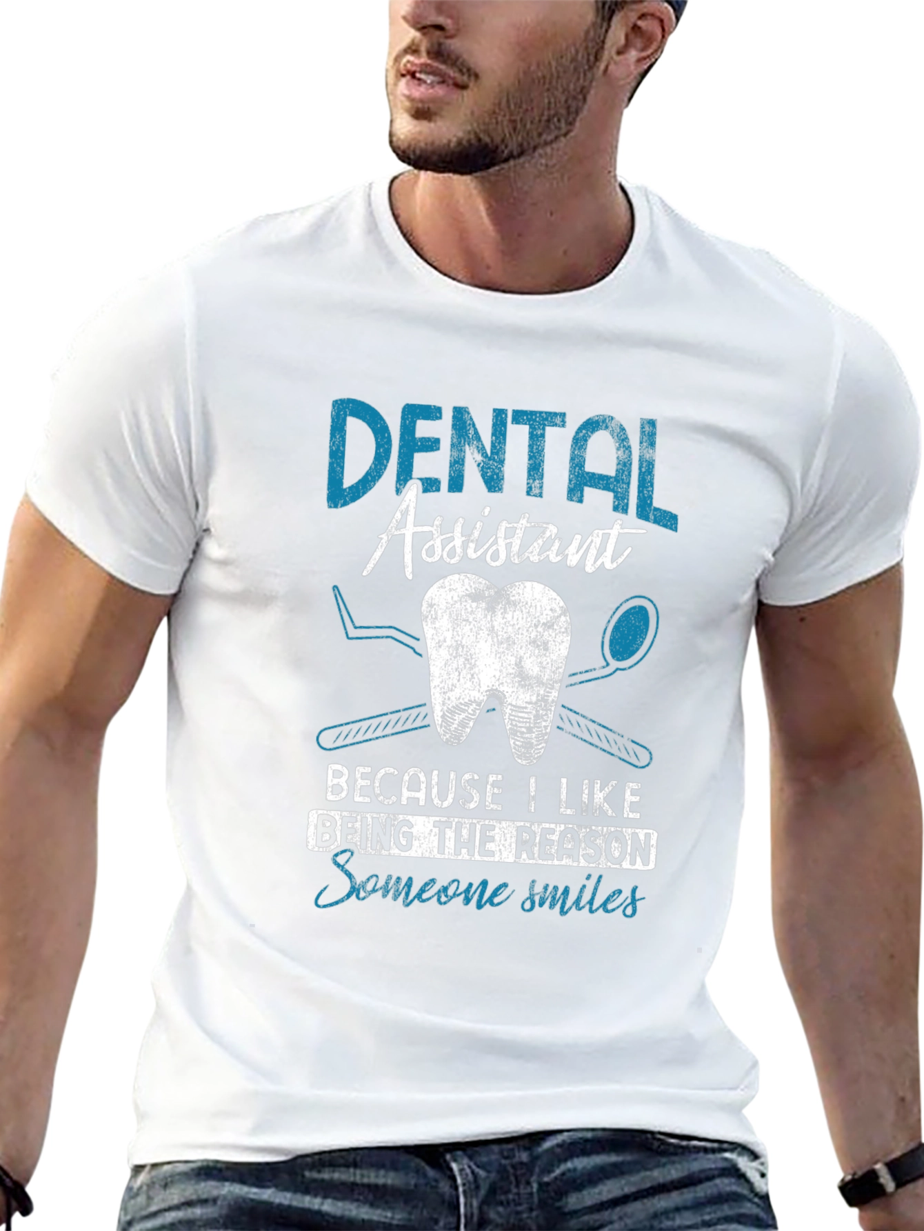 Black Dental Assistant Smile T-Shirt view 13