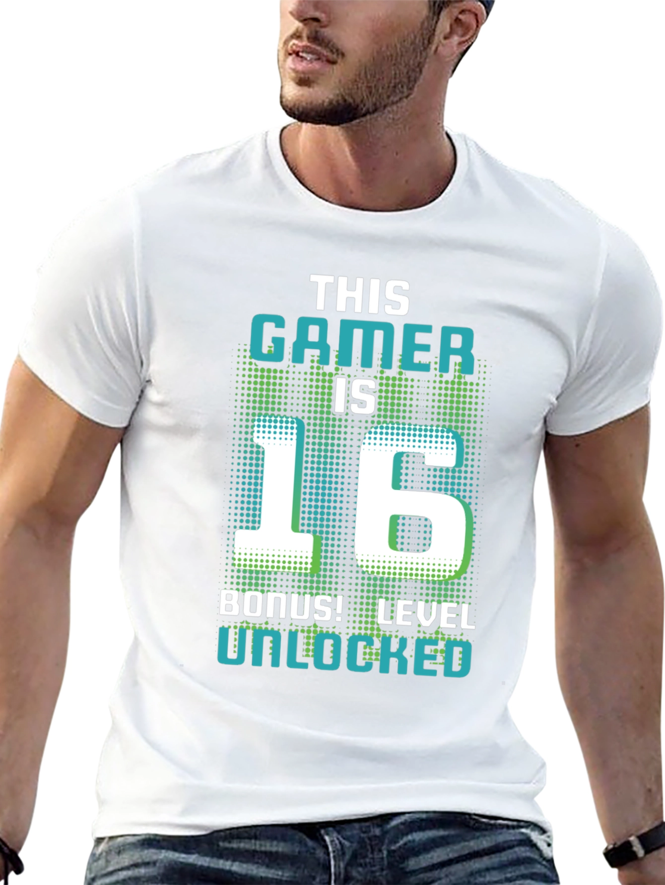 Gamer Level 16 Unlocked Birthday T-Shirt - 13