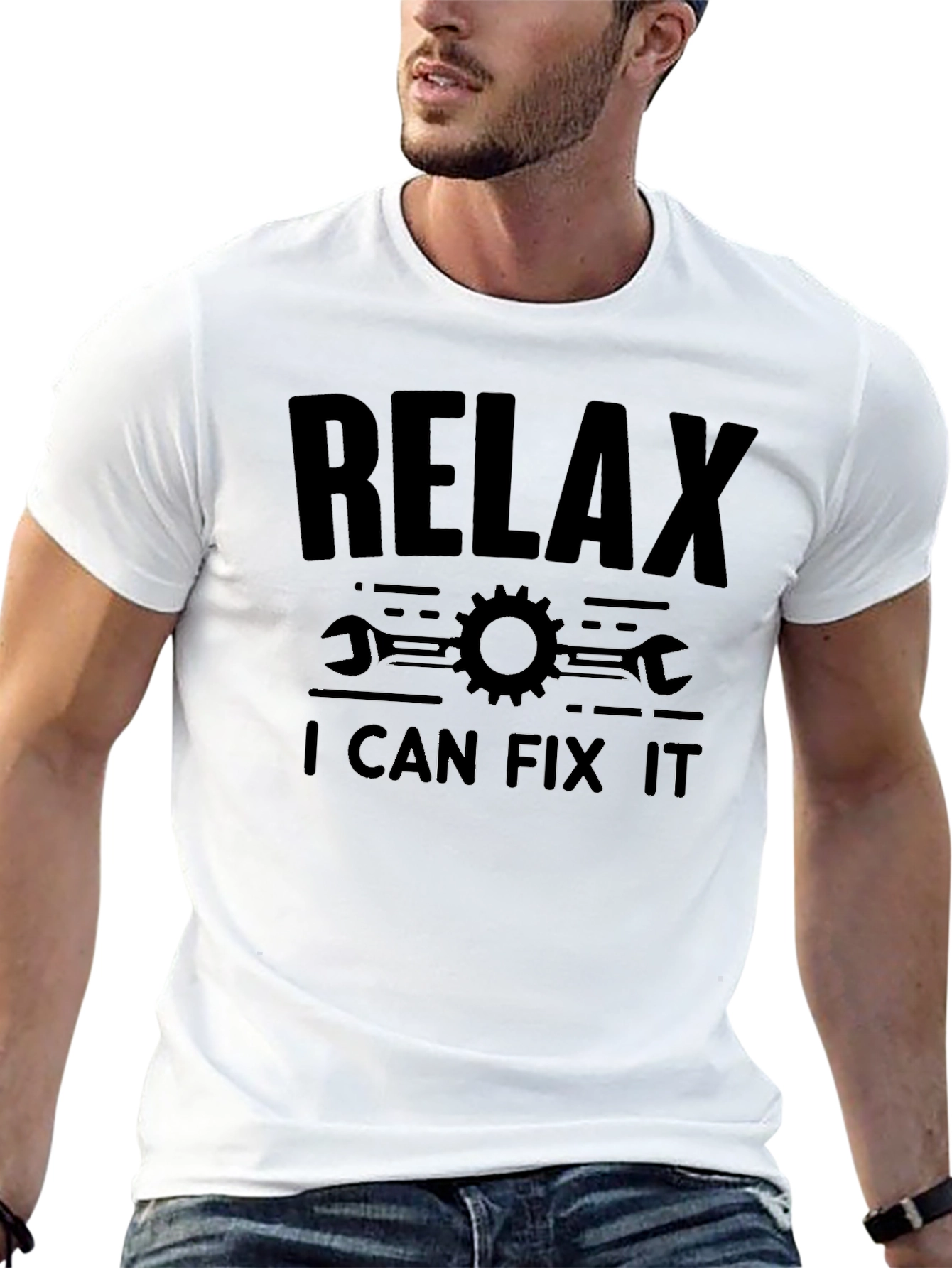 Black Relax I Can Fix It T-Shirt view 13