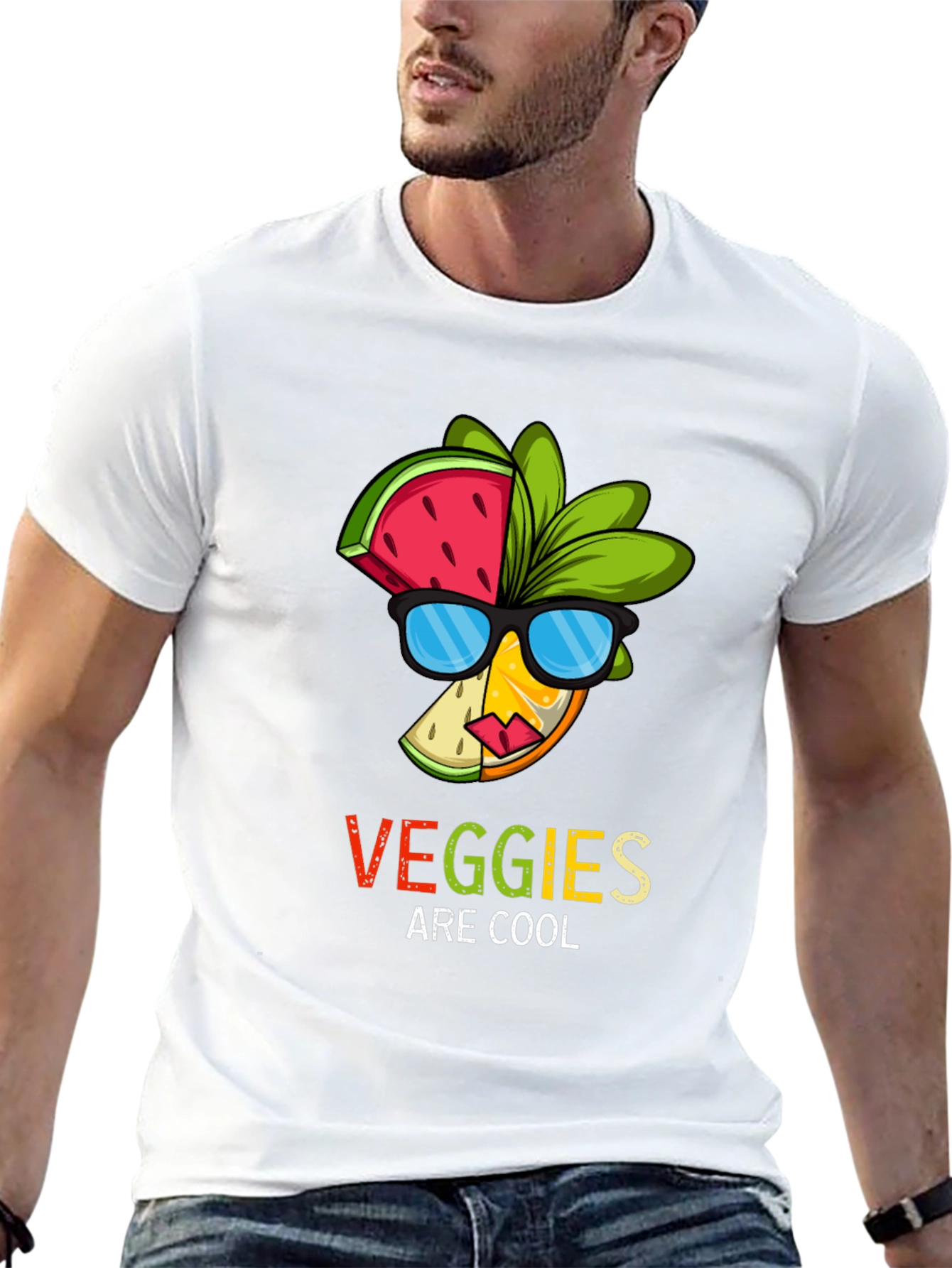 Black Cool Veggies T-Shirt view 13