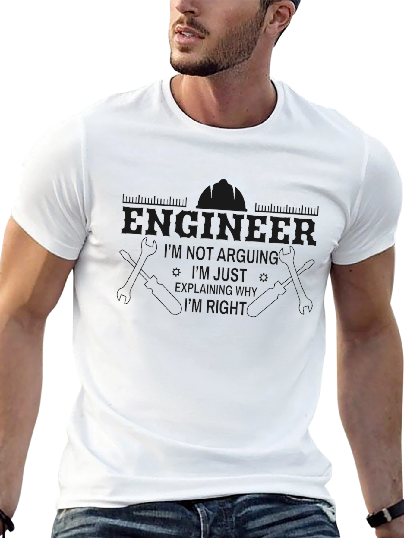 Black Engineer T-Shirt - I'm Not Arguing, Explaining! view 13